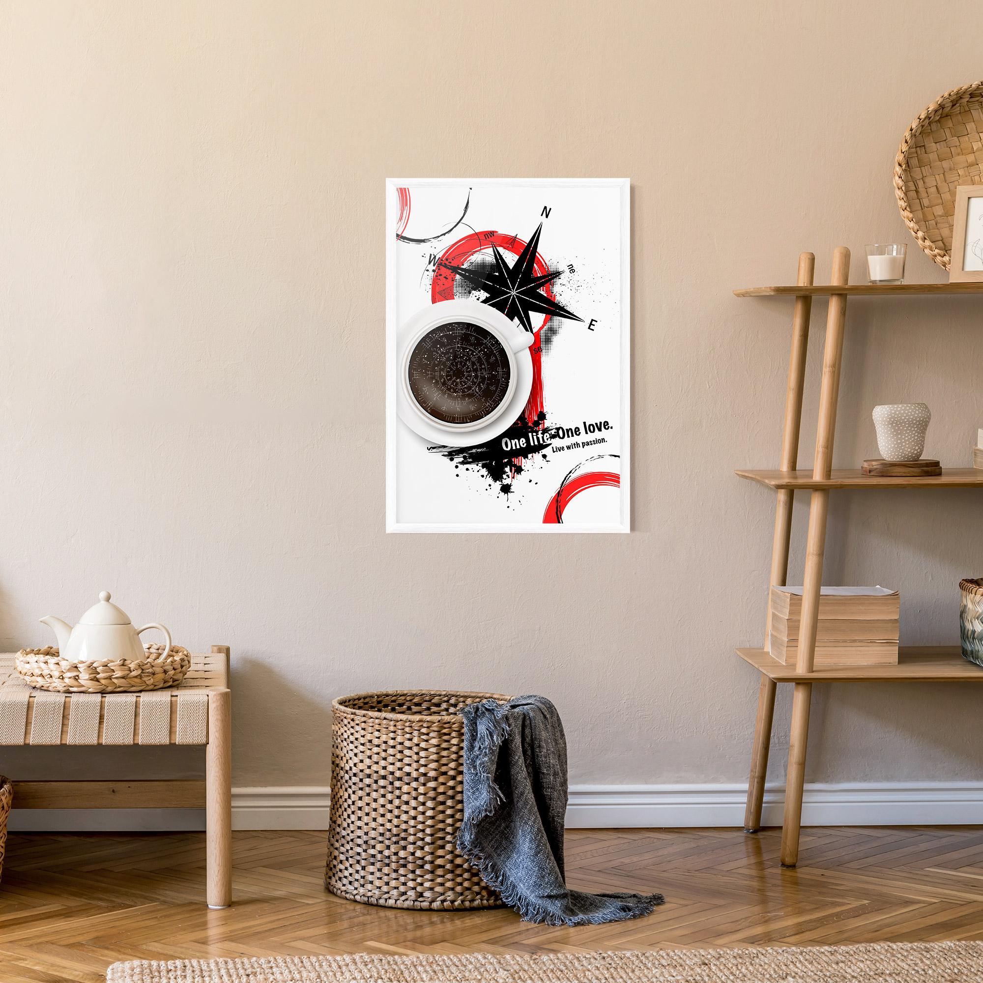 Poster Înrămat Live With Passion mockup 9