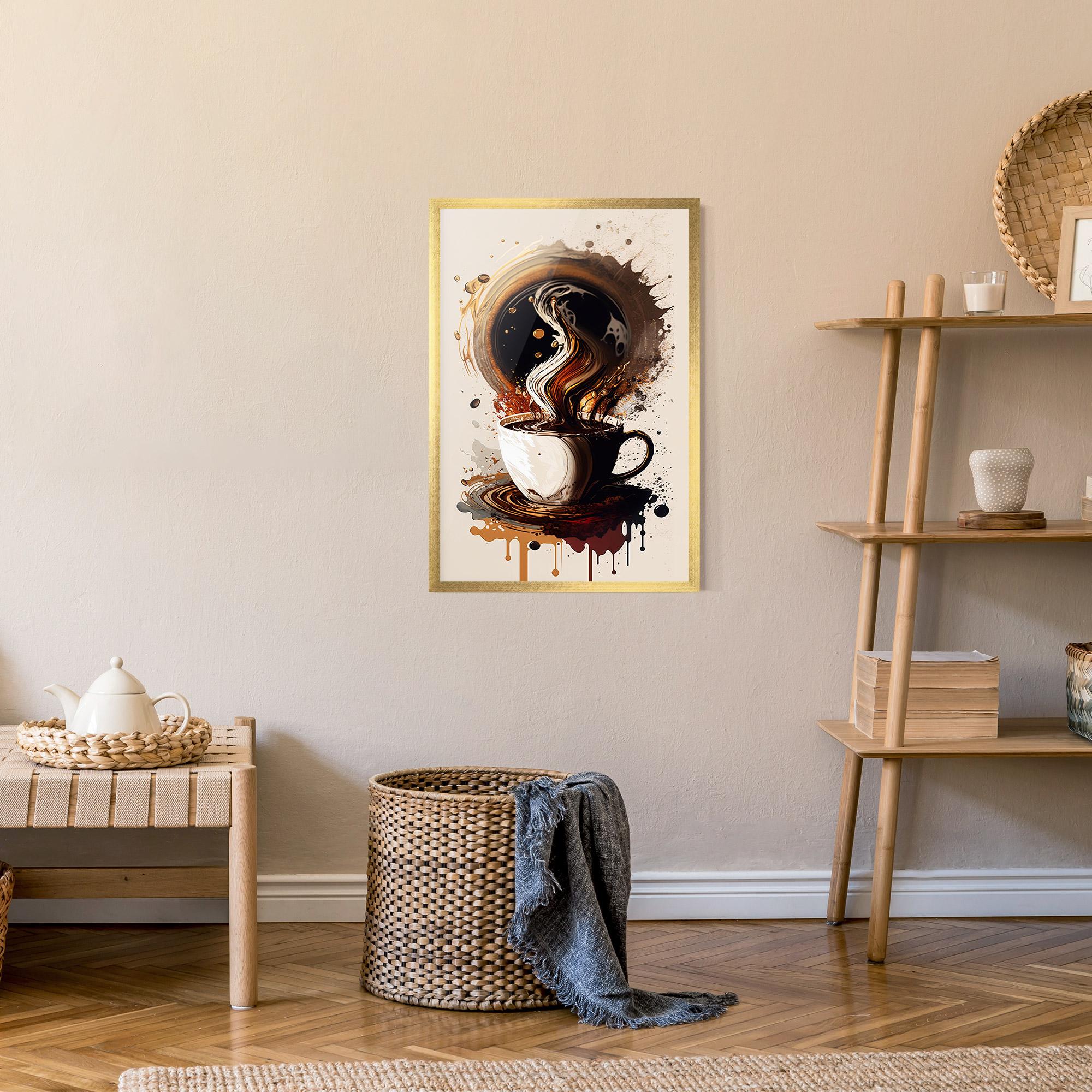 Poster Înrămat Coffee Art mockup 9
