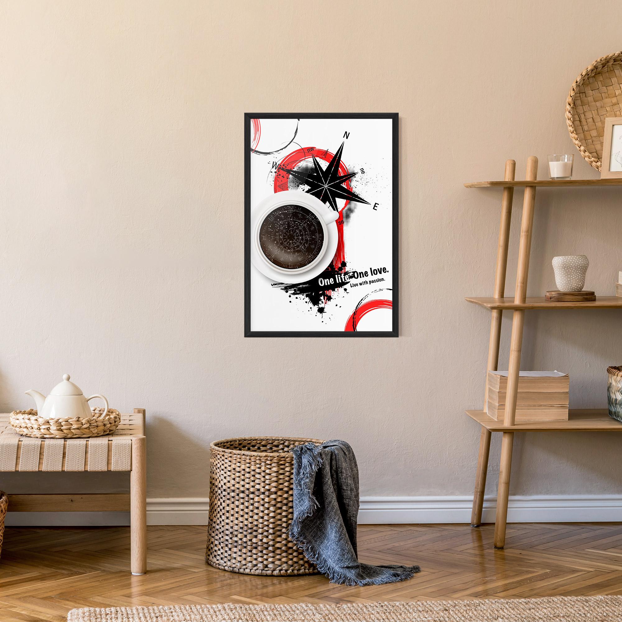 Poster Înrămat Live With Passion mockup 9