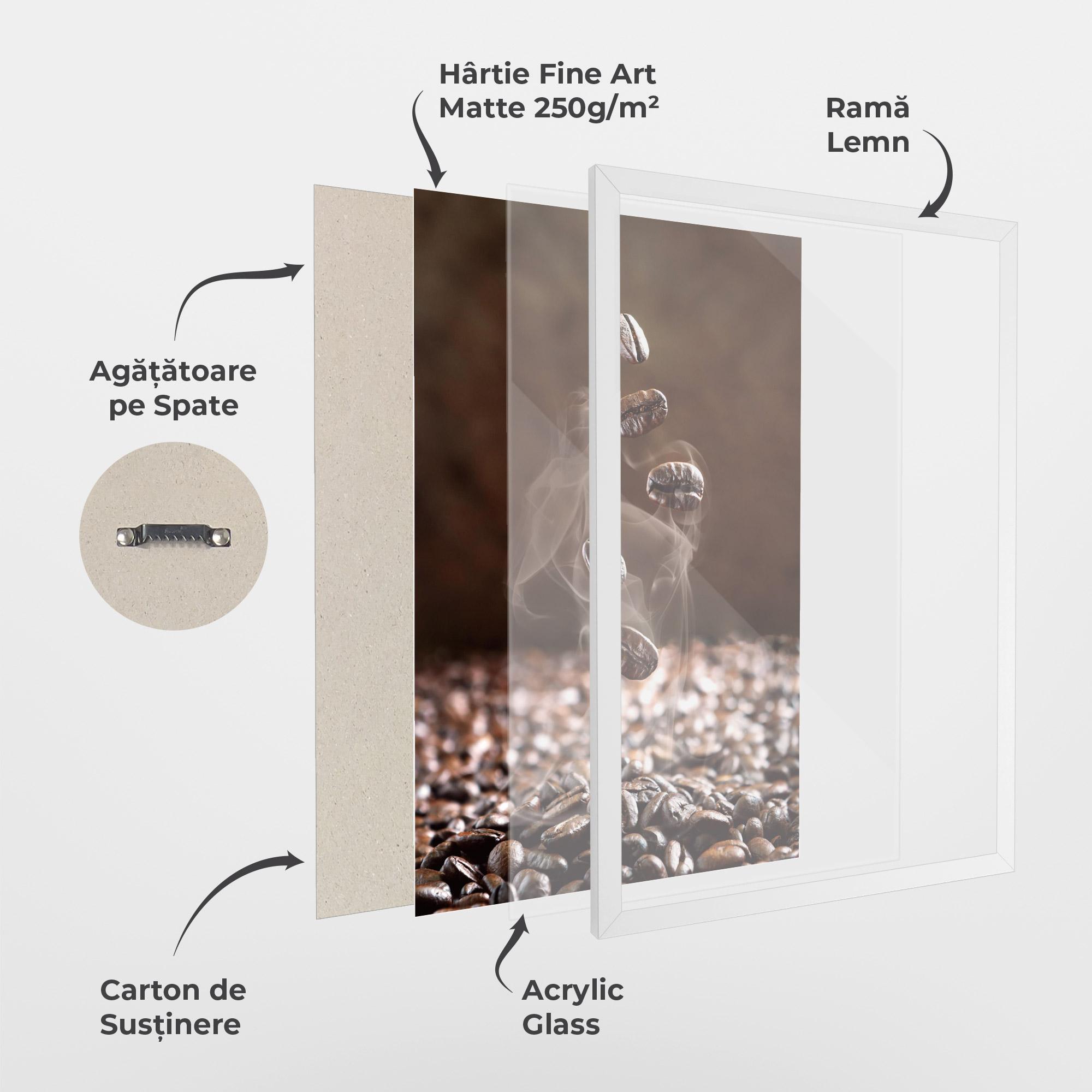 Poster Înrămat Close Up Falling Beans mockup 1