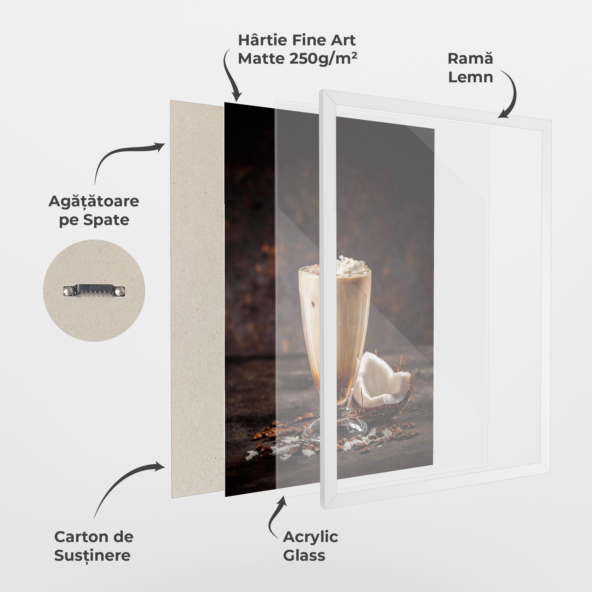 Poster Înrămat Tasty Coconut Coffee mockup 1