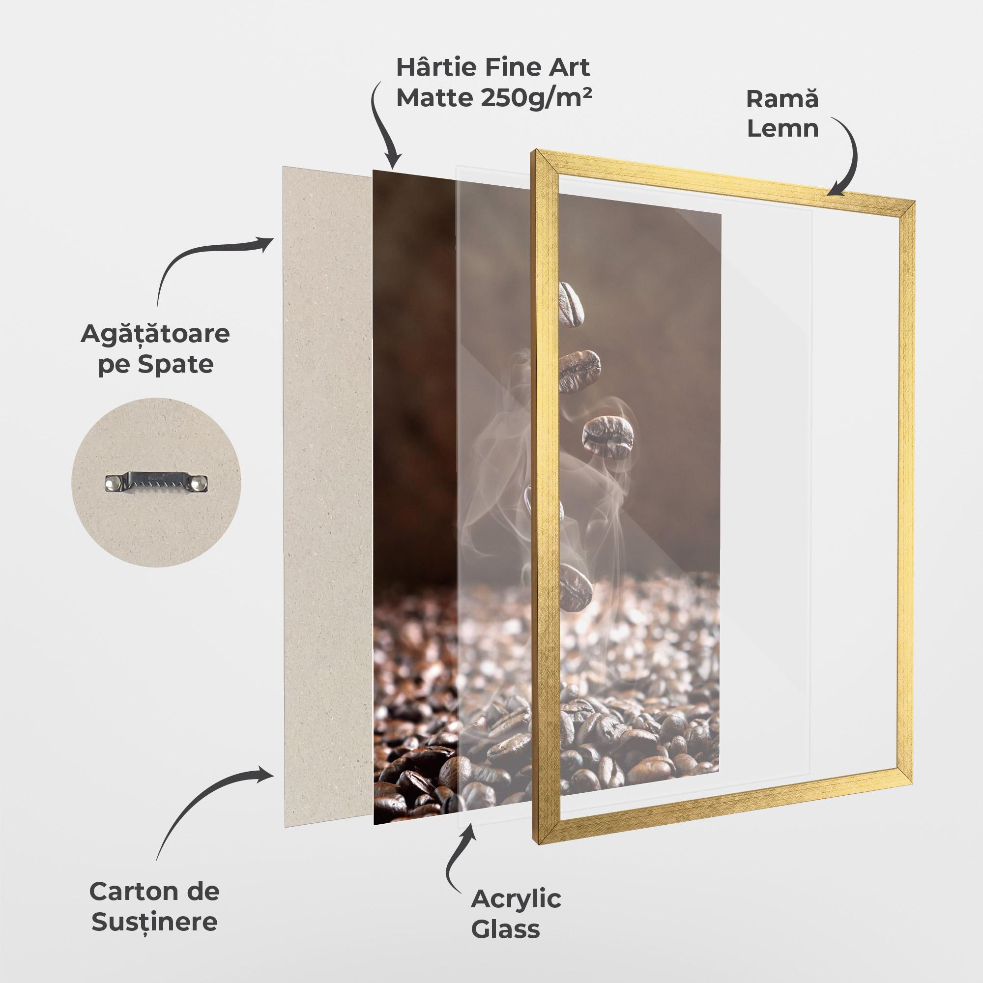 Poster Înrămat Close Up Falling Beans mockup 1