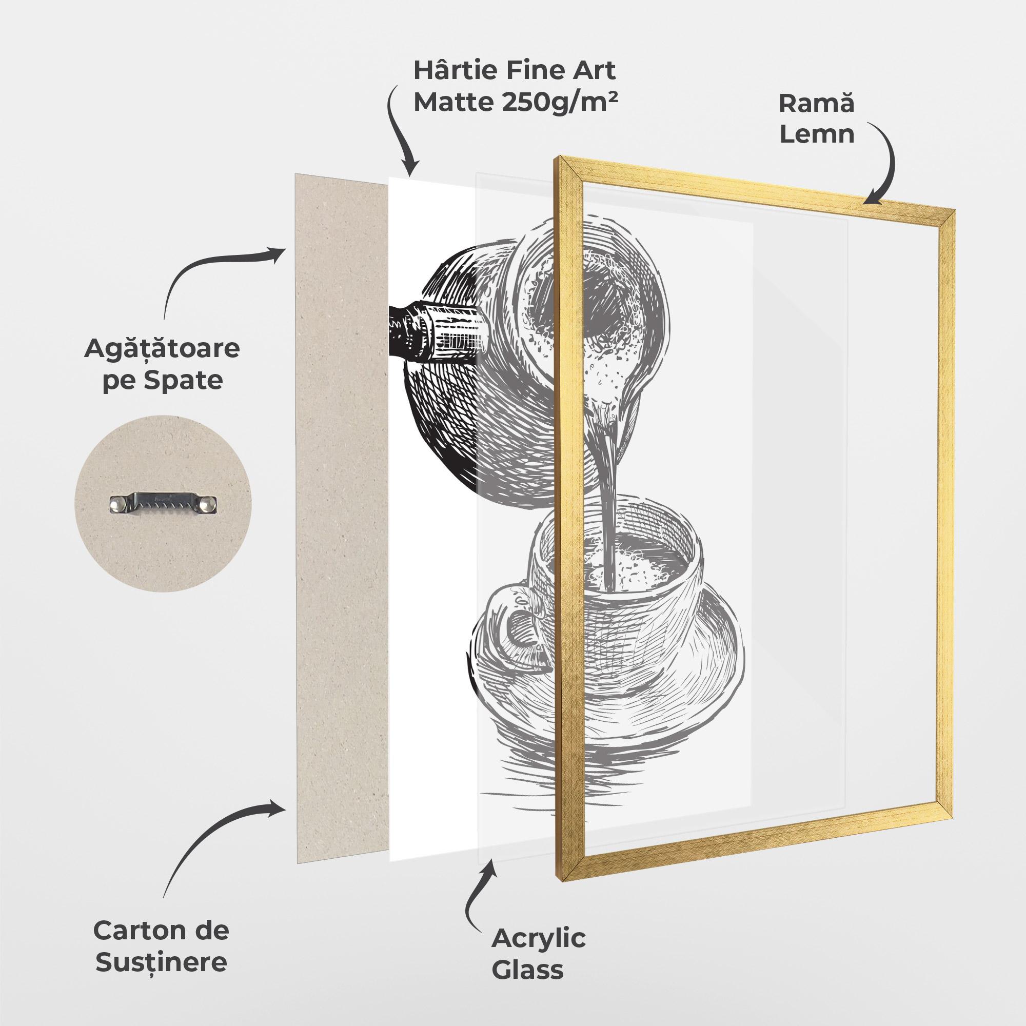 Poster Înrămat Coffee Serving mockup 1