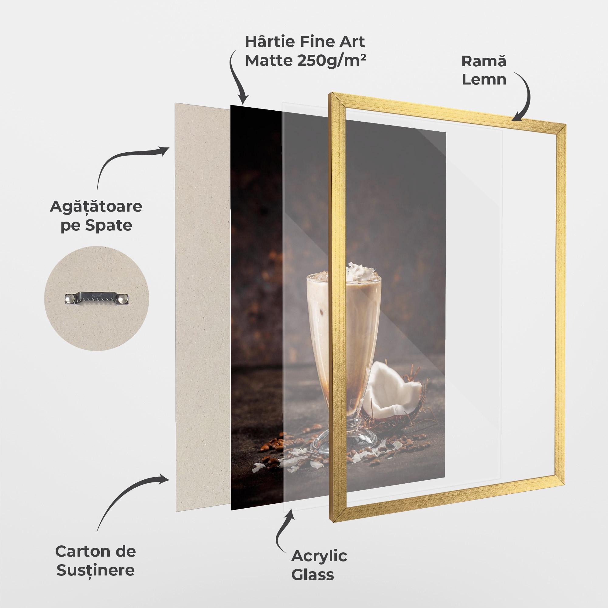 Poster Înrămat Tasty Coconut Coffee mockup 1