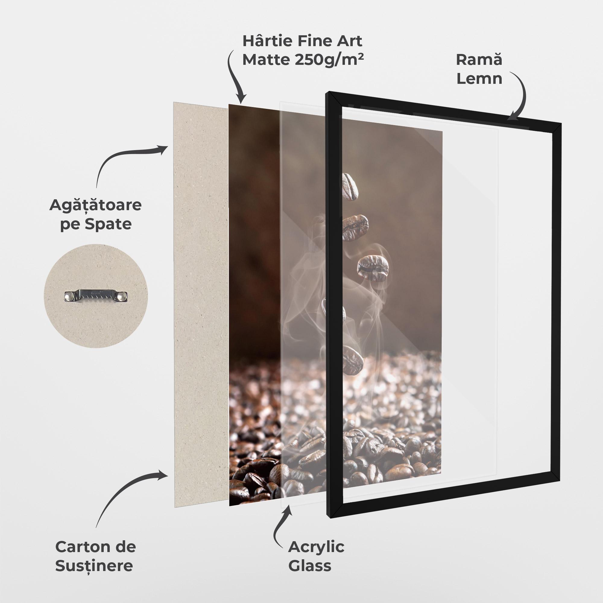 Poster Înrămat Close Up Falling Beans mockup 1