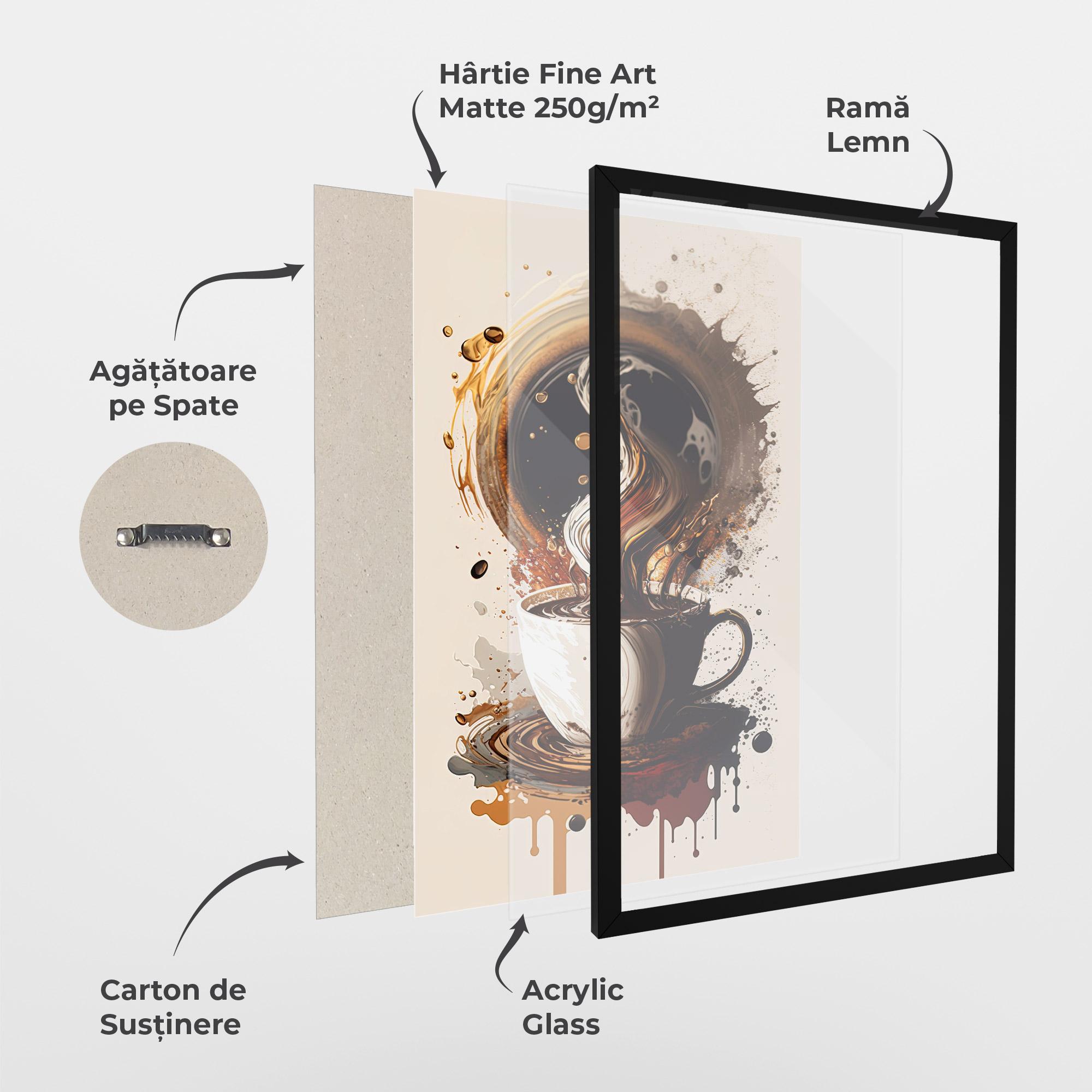Poster Înrămat Coffee Art mockup 1