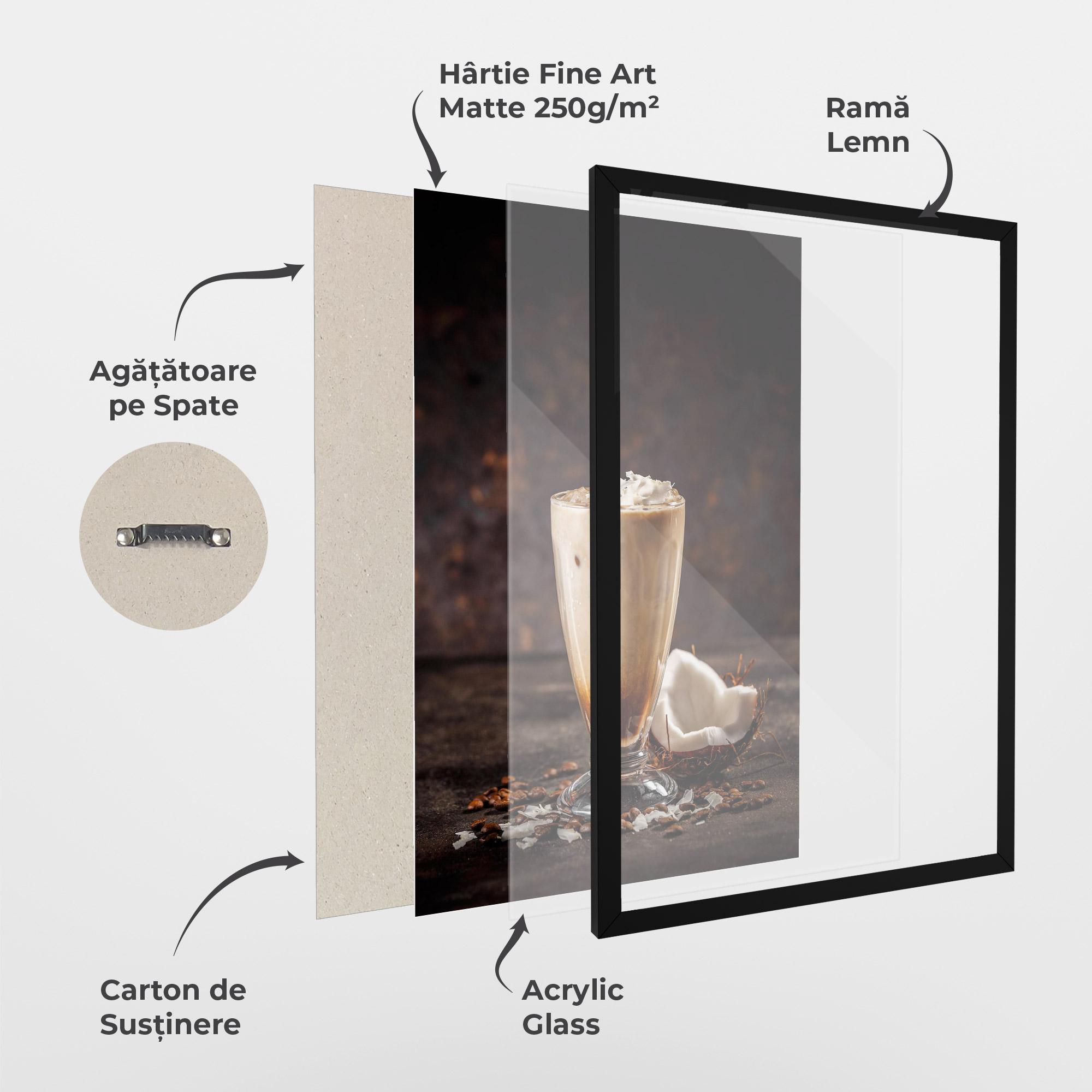 Poster Înrămat Tasty Coconut Coffee mockup 1