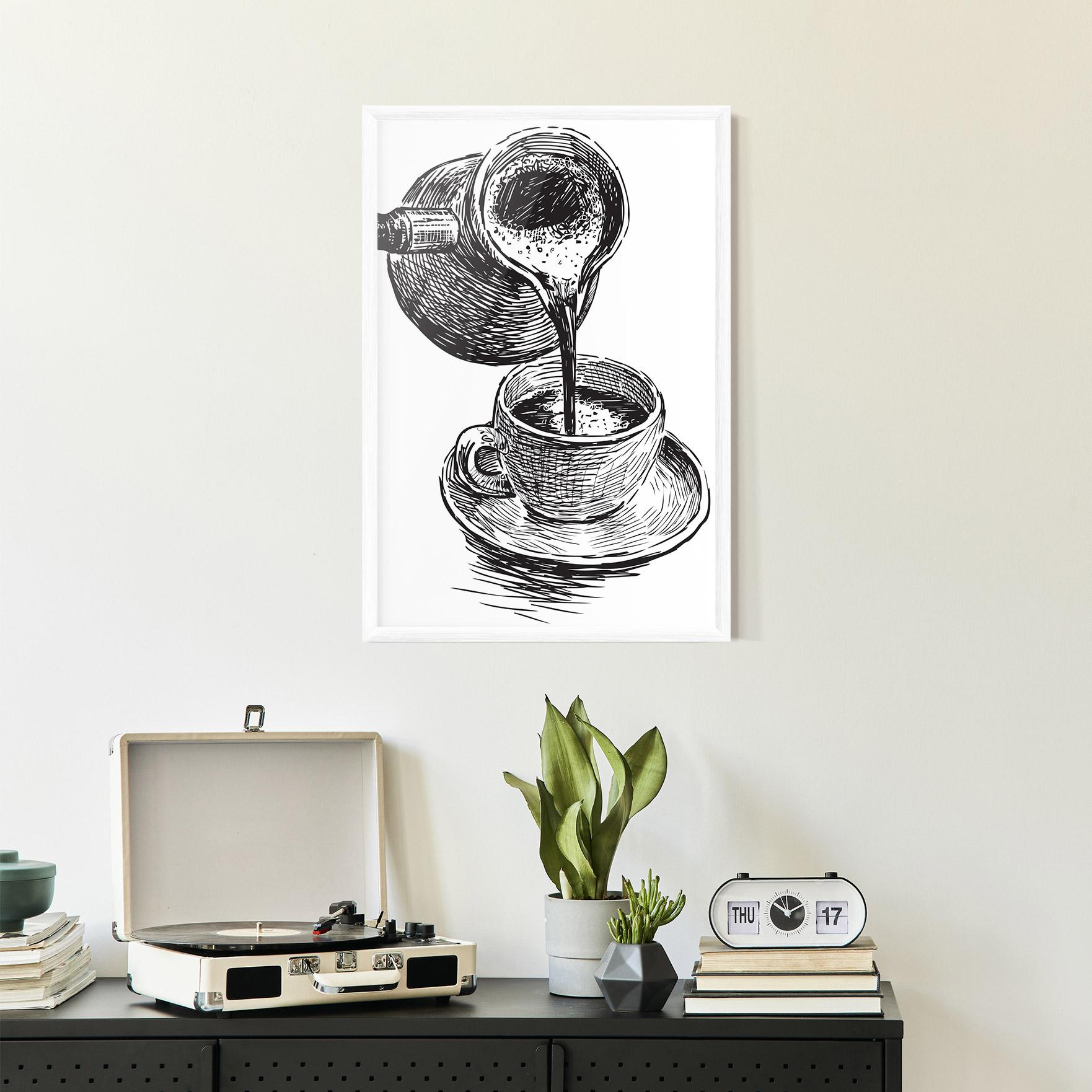 Poster Înrămat Coffee Serving mockup 2