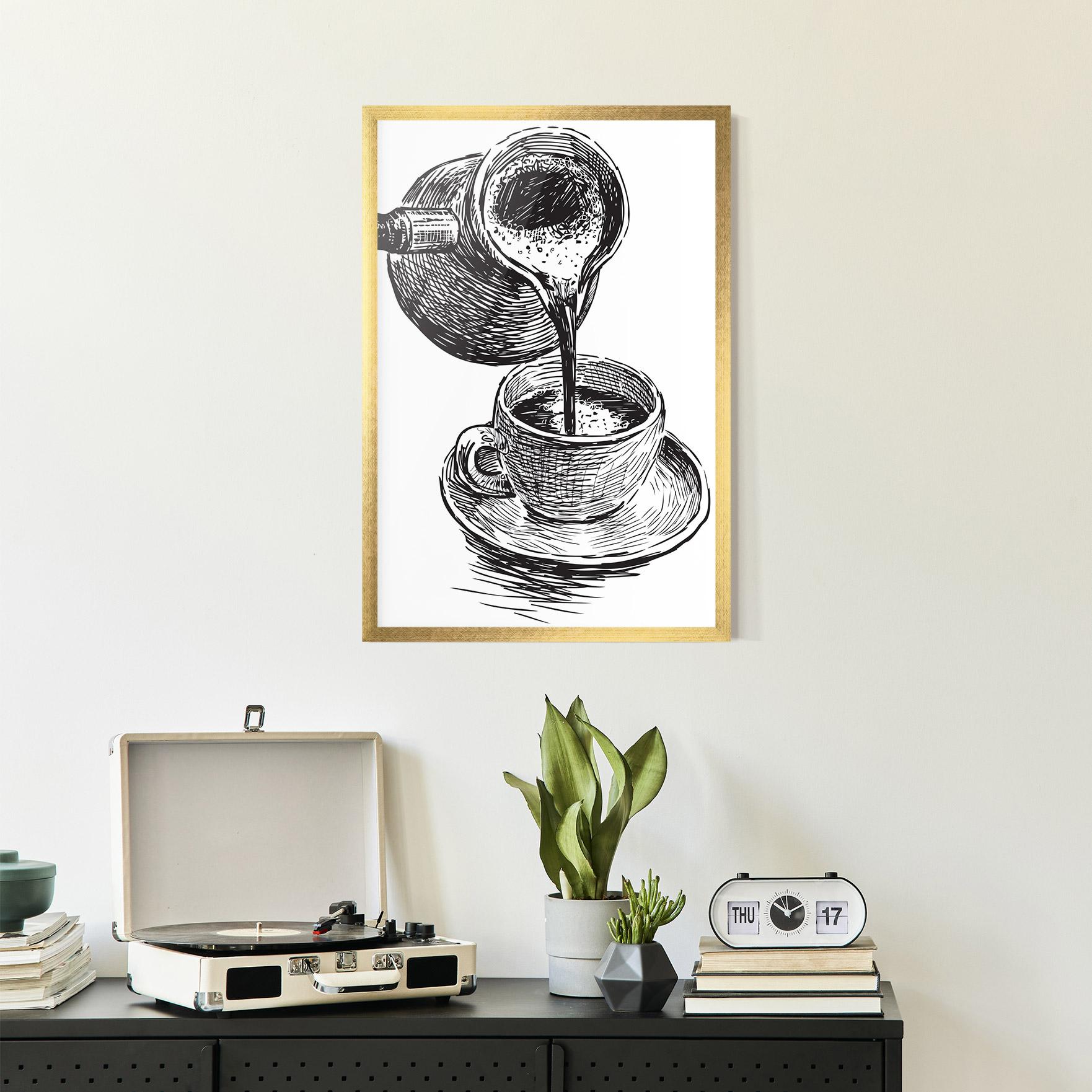 Poster Înrămat Coffee Serving mockup 2