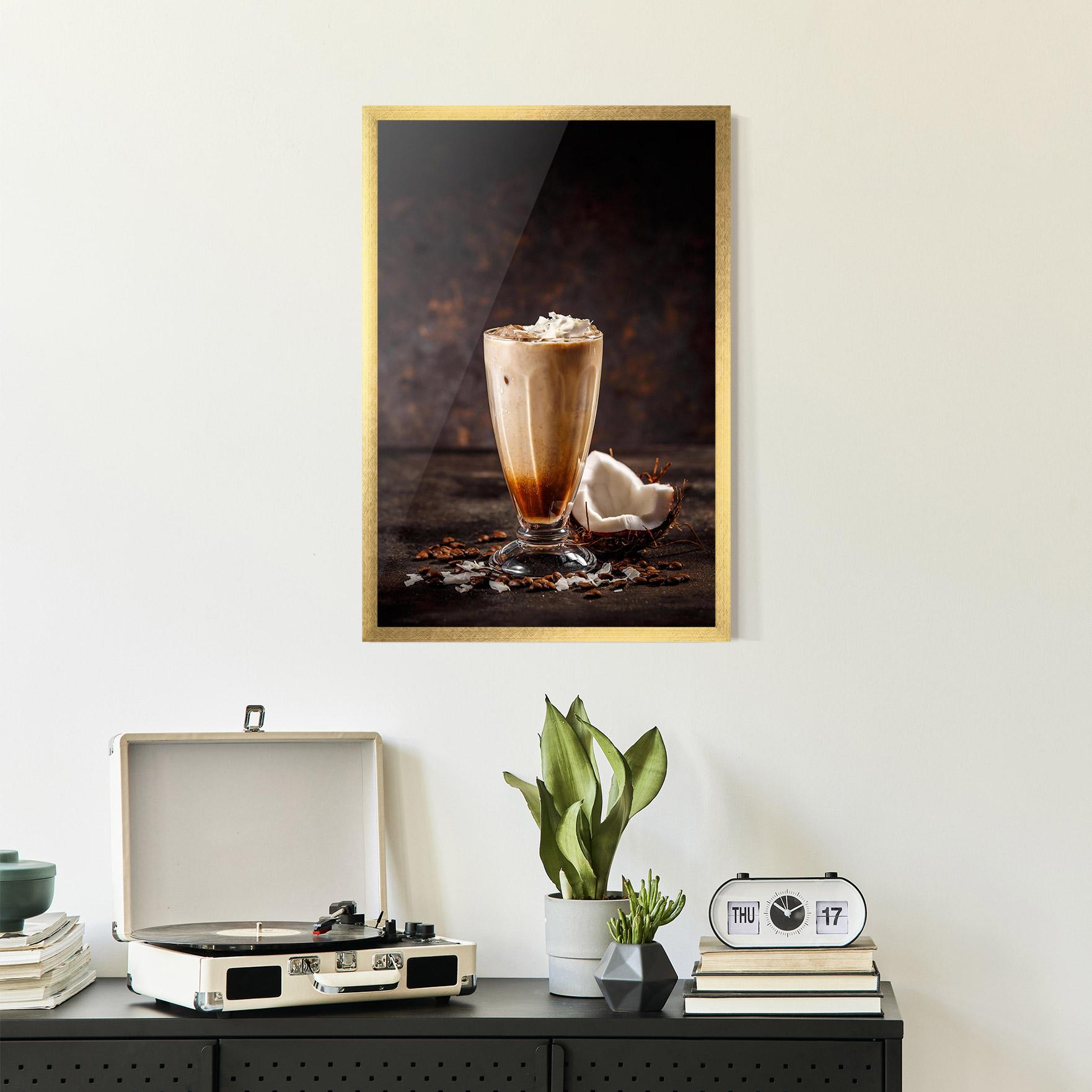Poster Înrămat Tasty Coconut Coffee mockup 2