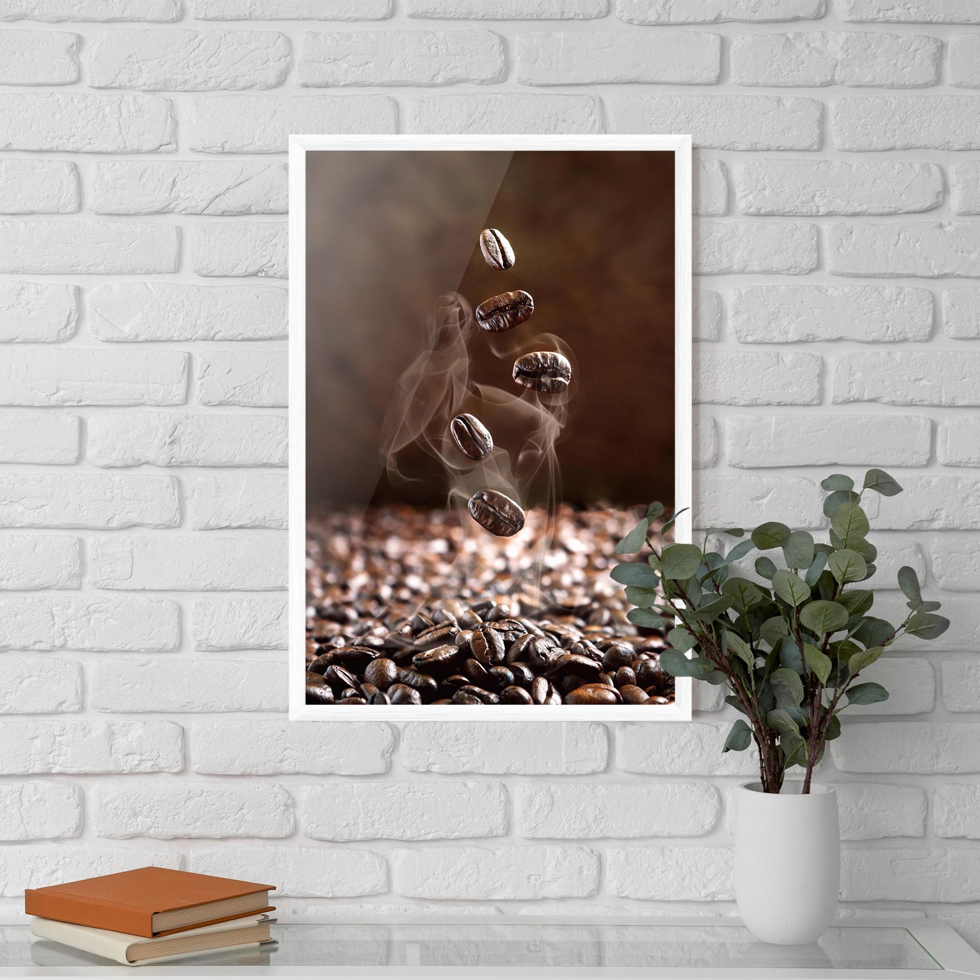 Poster Înrămat Close Up Falling Beans mockup 5