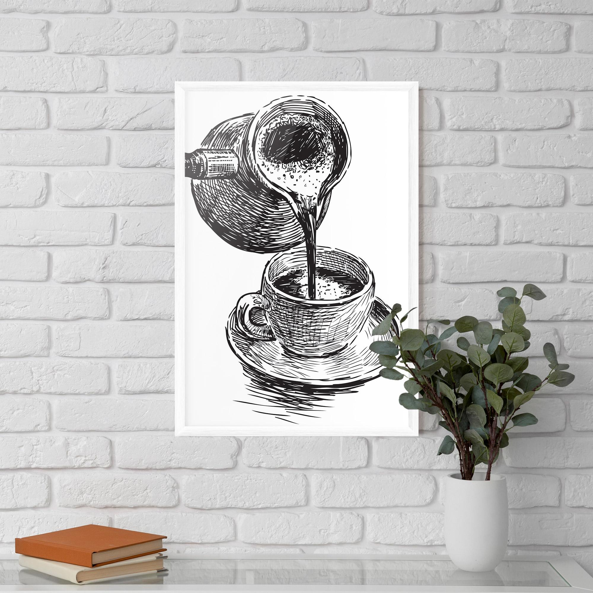 Poster Înrămat Coffee Serving mockup 5