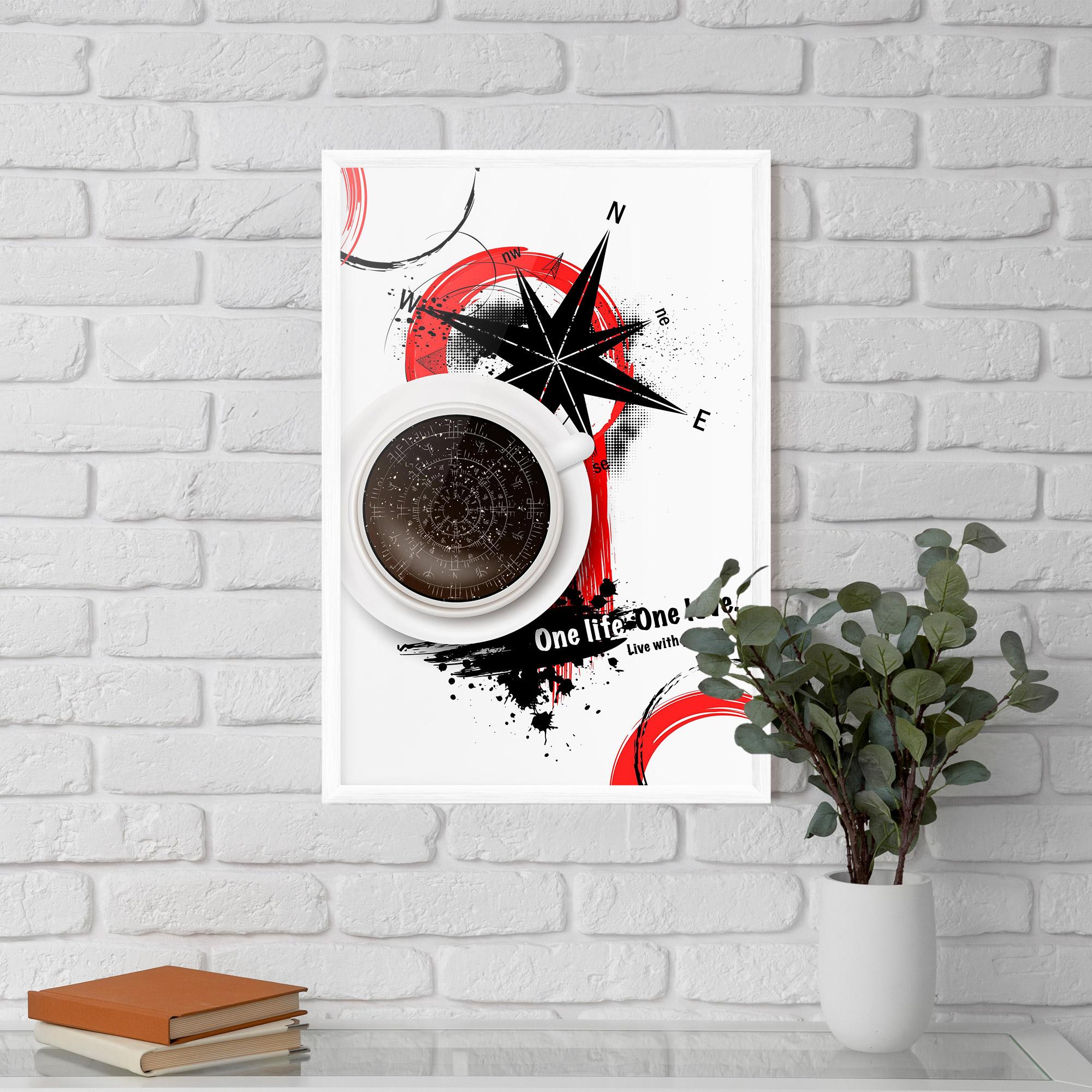Poster Înrămat Live With Passion mockup 5