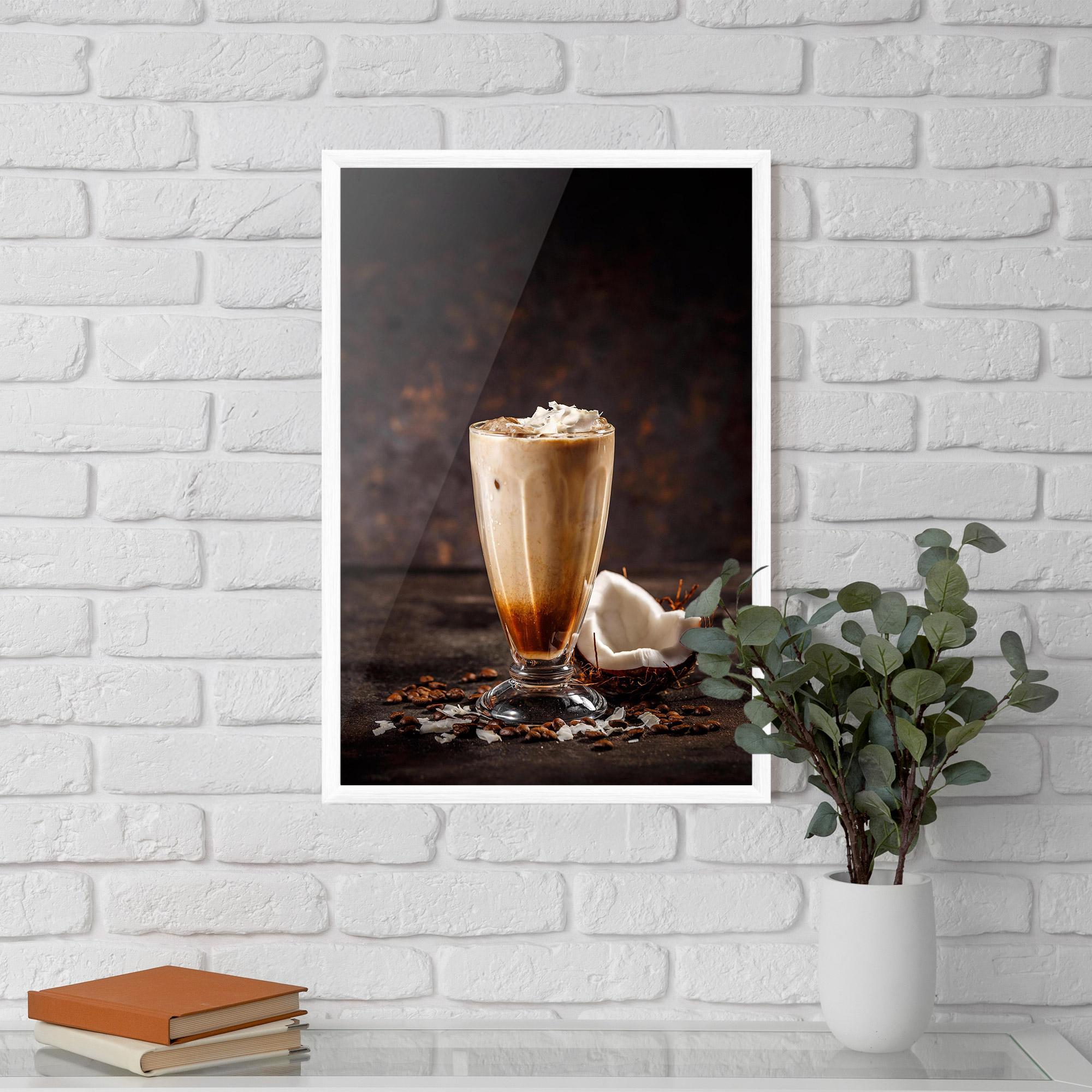 Poster Înrămat Tasty Coconut Coffee mockup 5