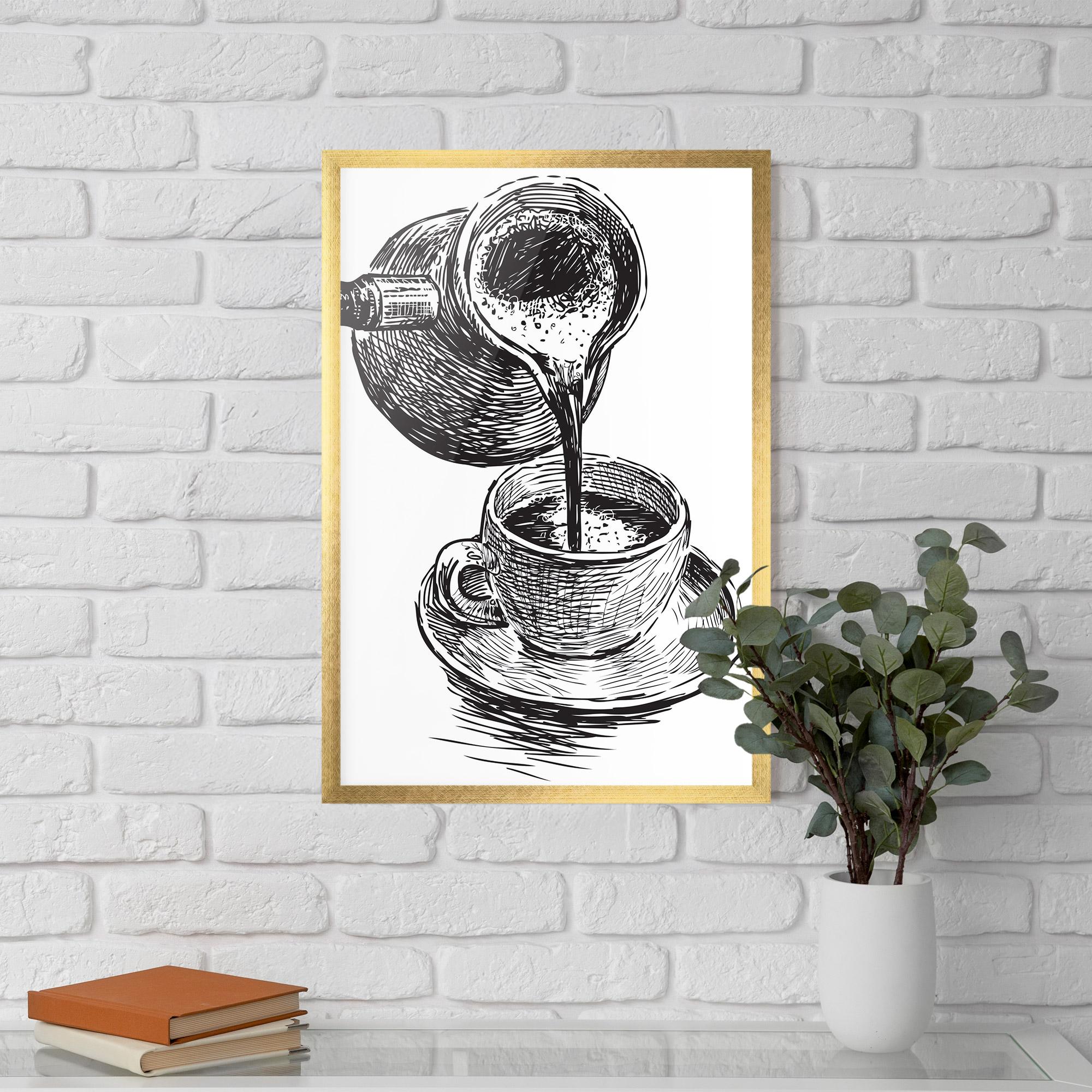 Poster Înrămat Coffee Serving mockup 5