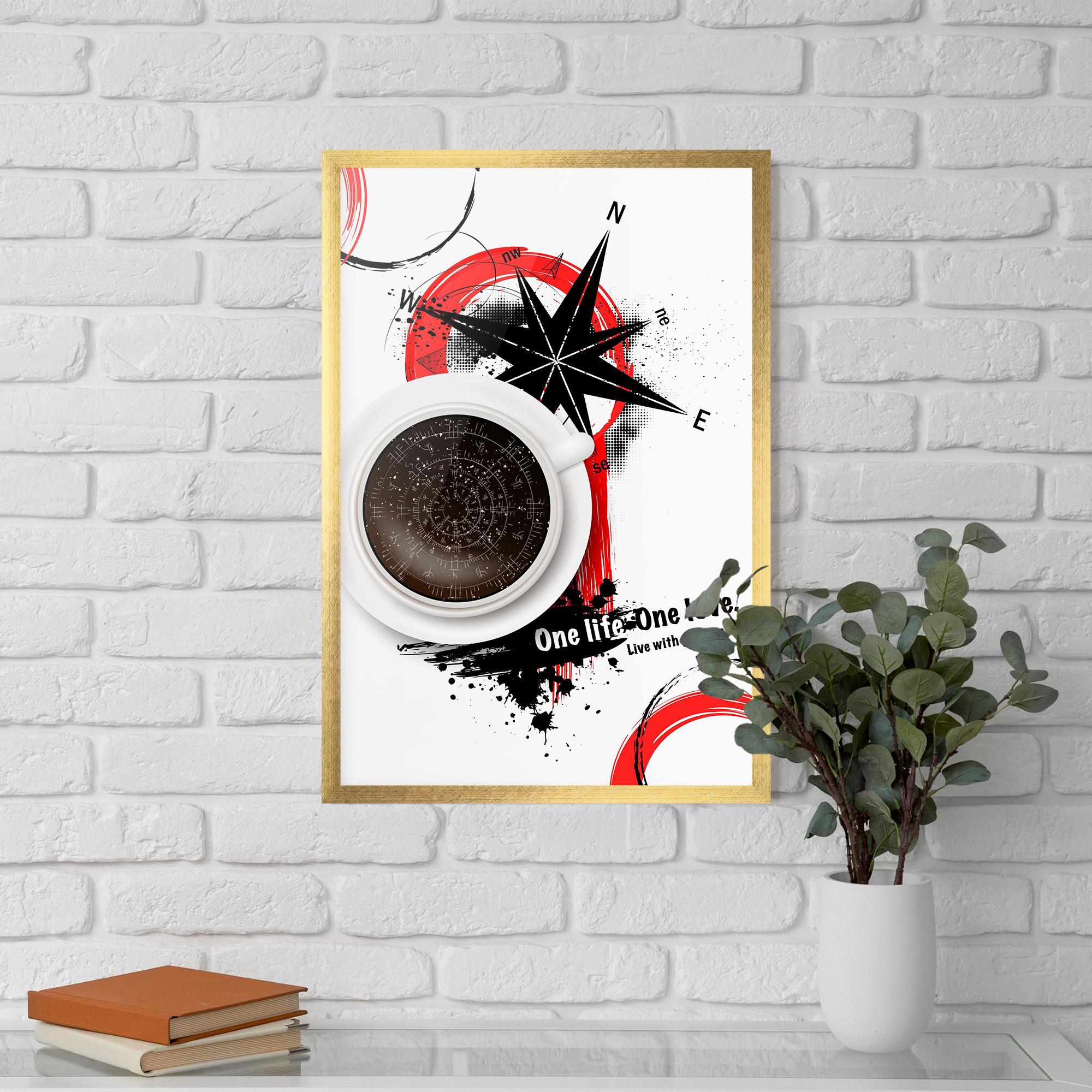 Poster Înrămat Live With Passion mockup 5
