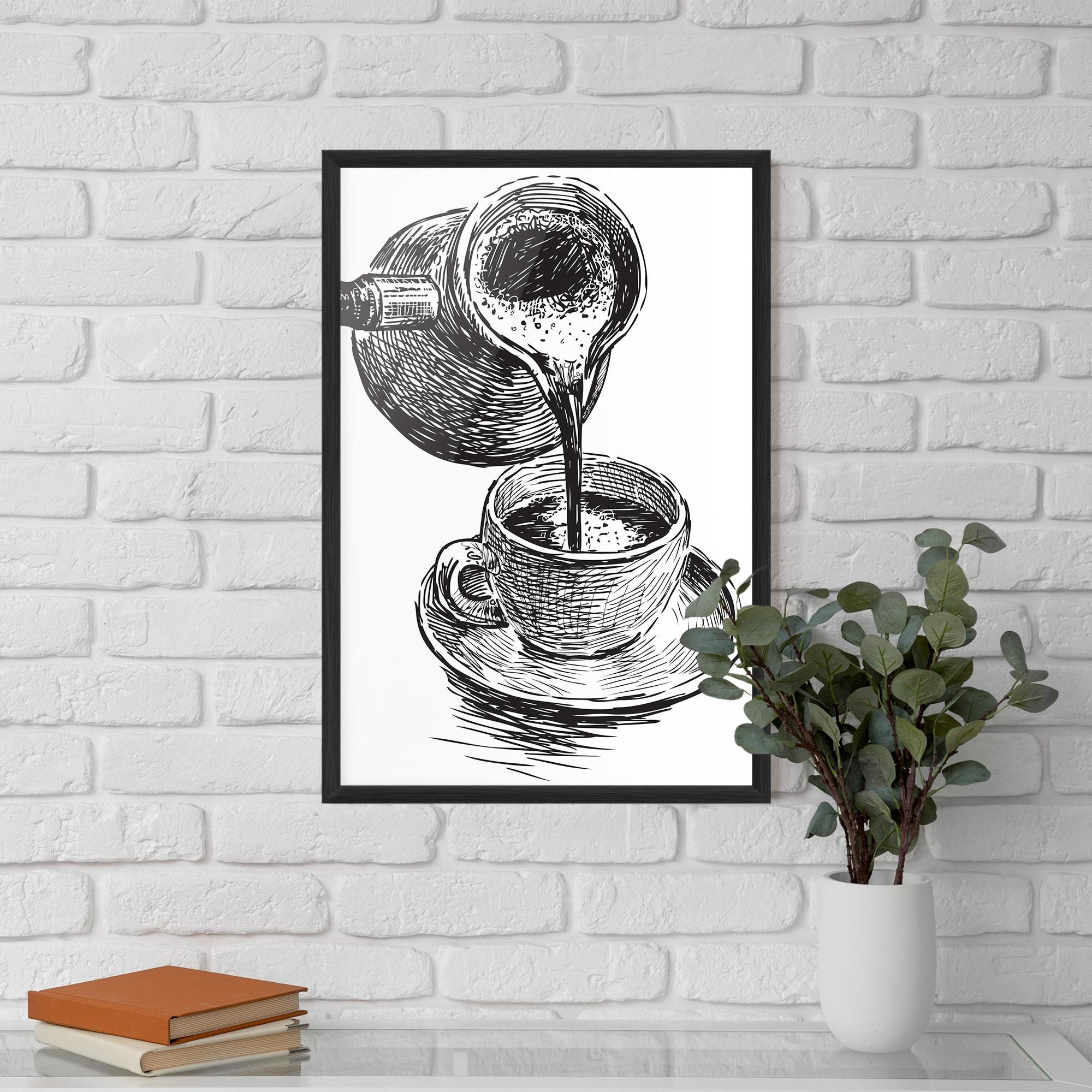 Poster Înrămat Coffee Serving mockup 5