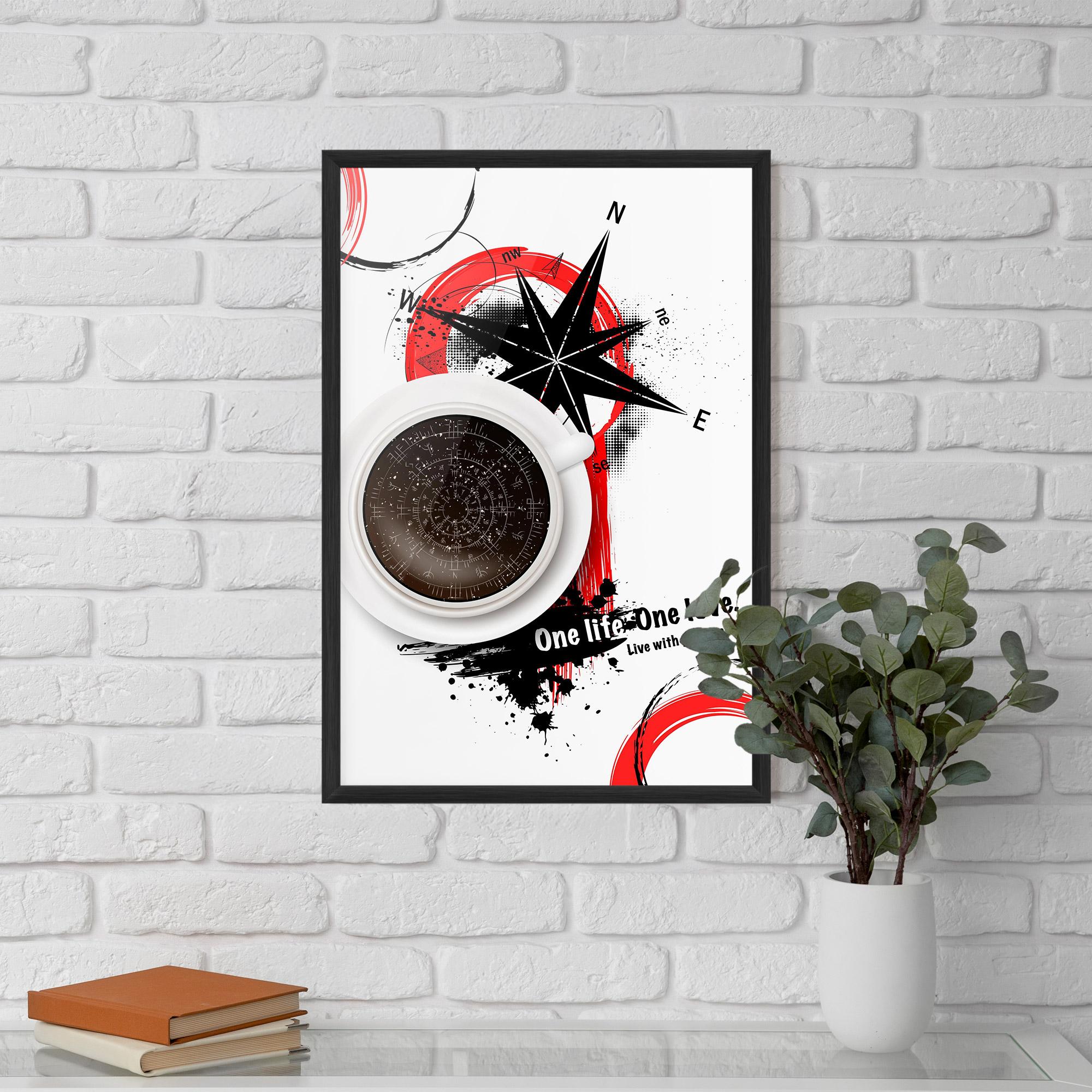 Poster Înrămat Live With Passion mockup 5
