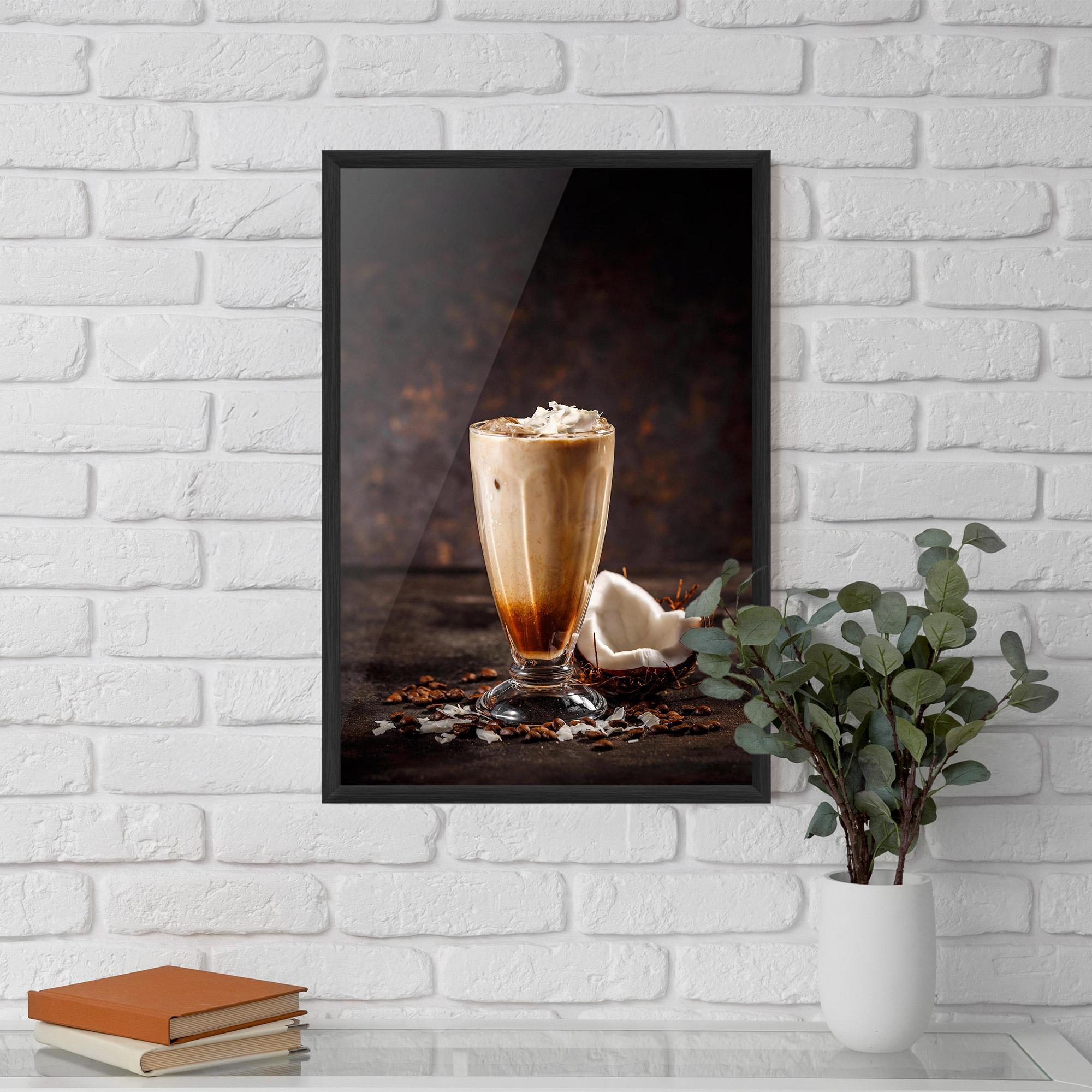 Poster Înrămat Tasty Coconut Coffee mockup 5