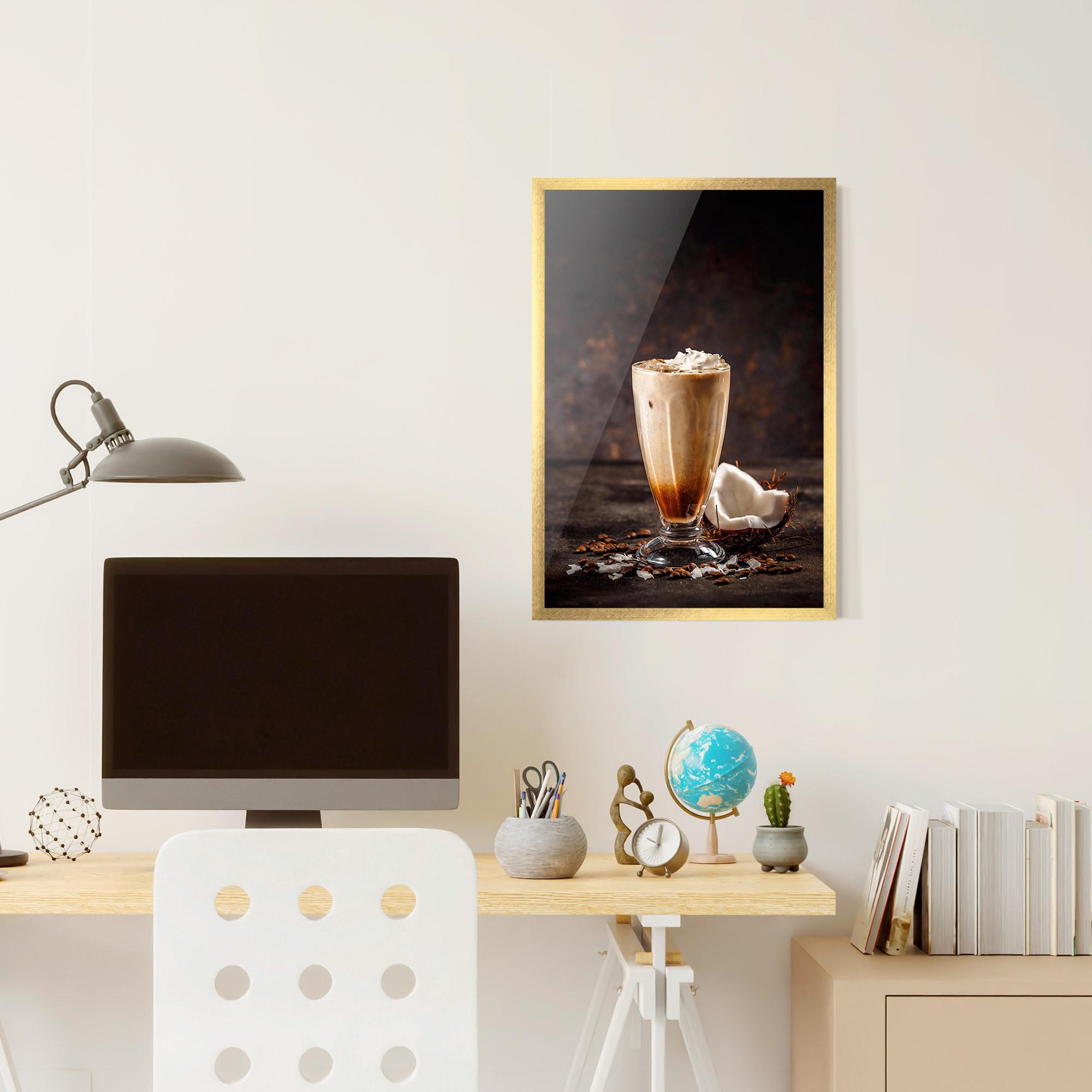 Poster Înrămat Tasty Coconut Coffee mockup 6