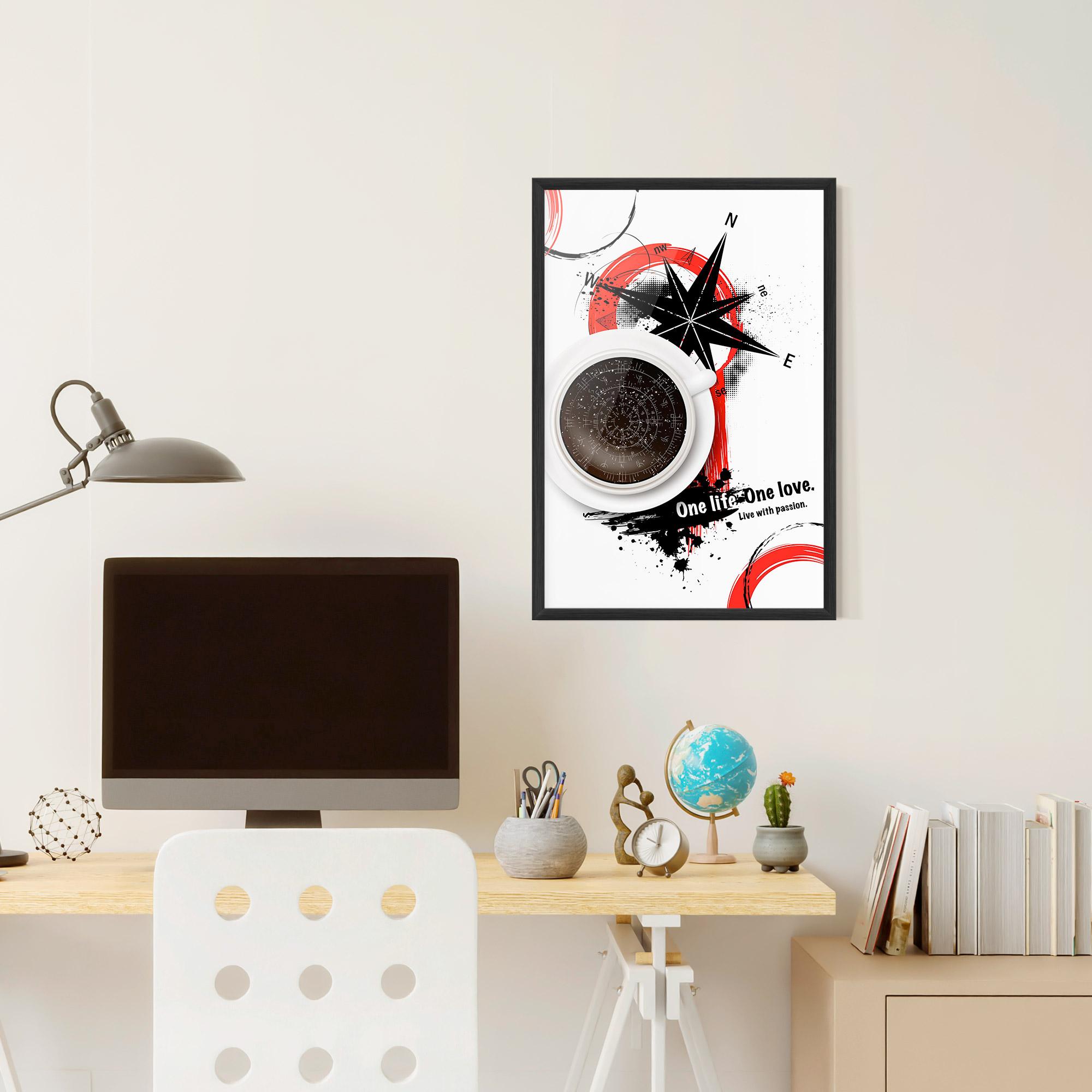 Poster Înrămat Live With Passion mockup 6