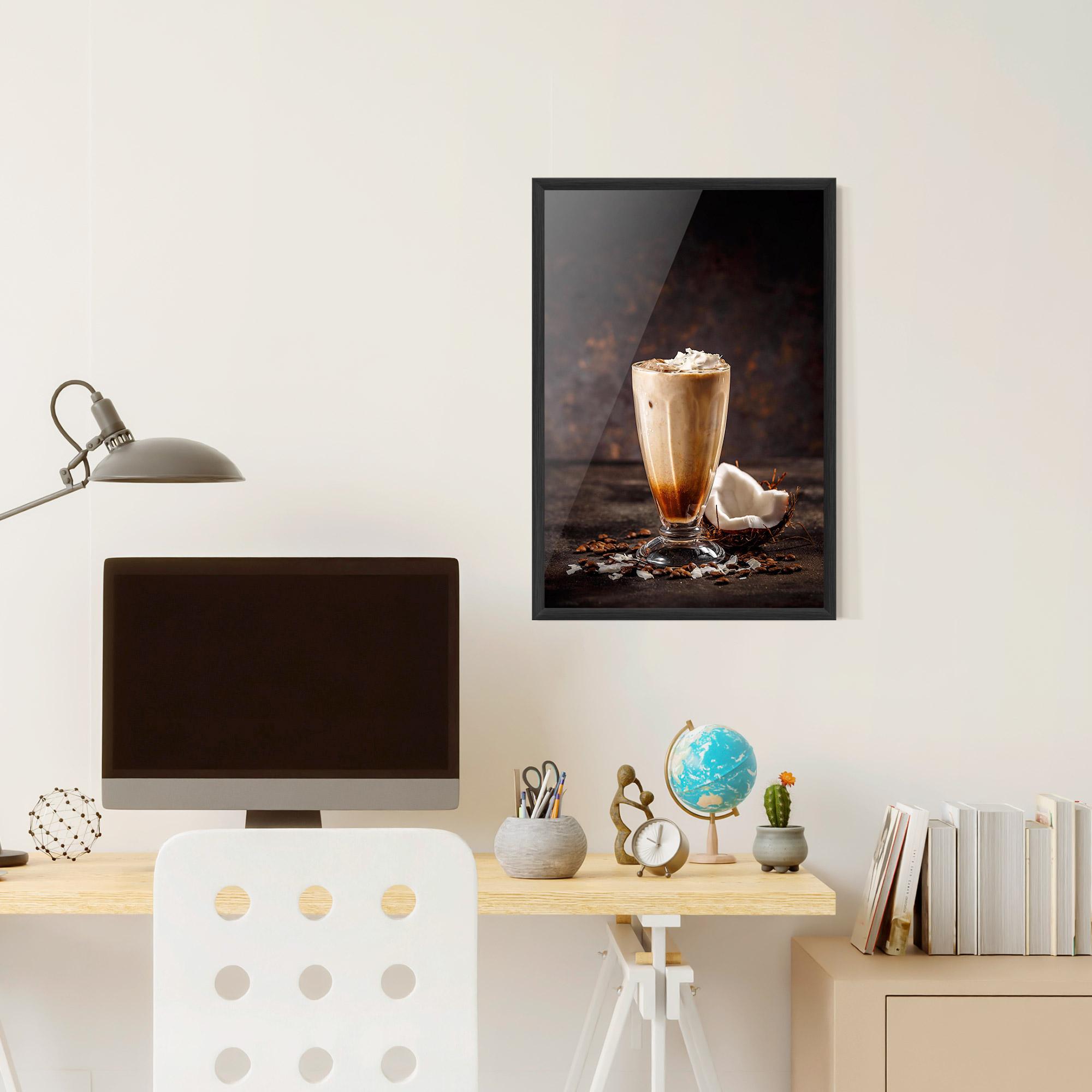 Poster Înrămat Tasty Coconut Coffee mockup 6