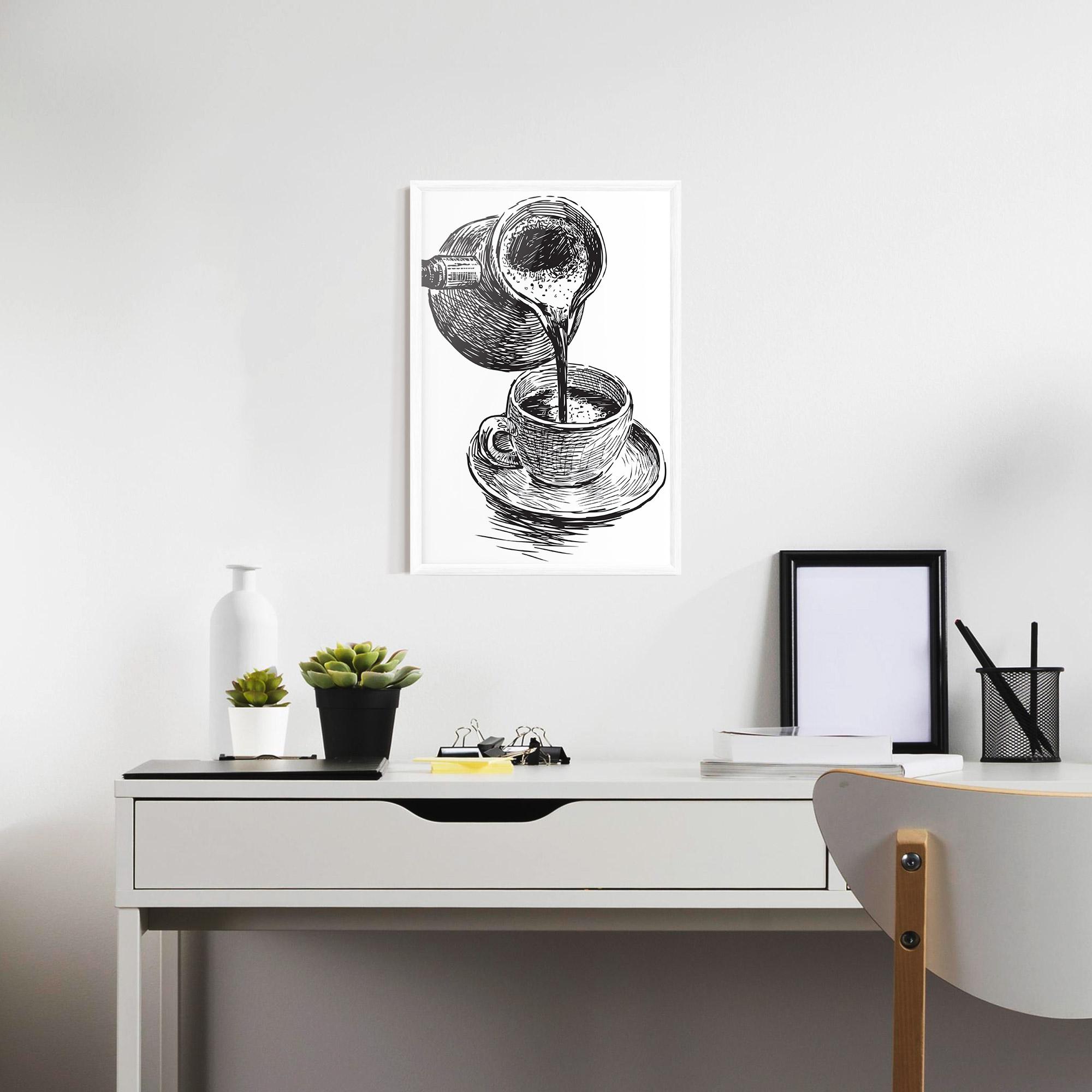 Poster Înrămat Coffee Serving mockup 7