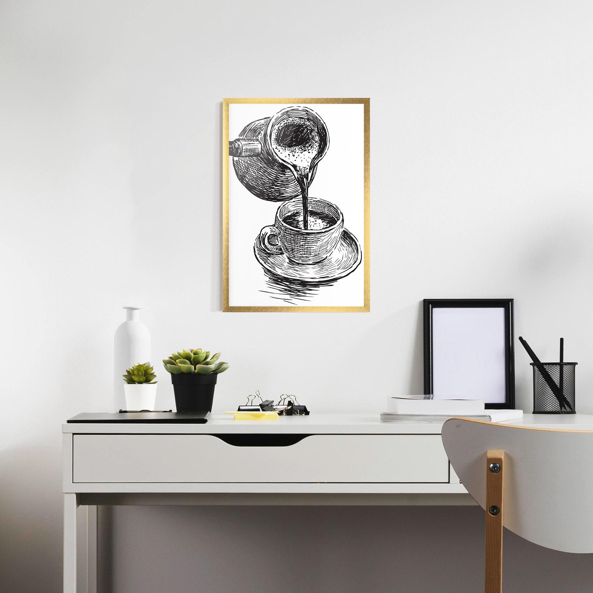 Poster Înrămat Coffee Serving mockup 7