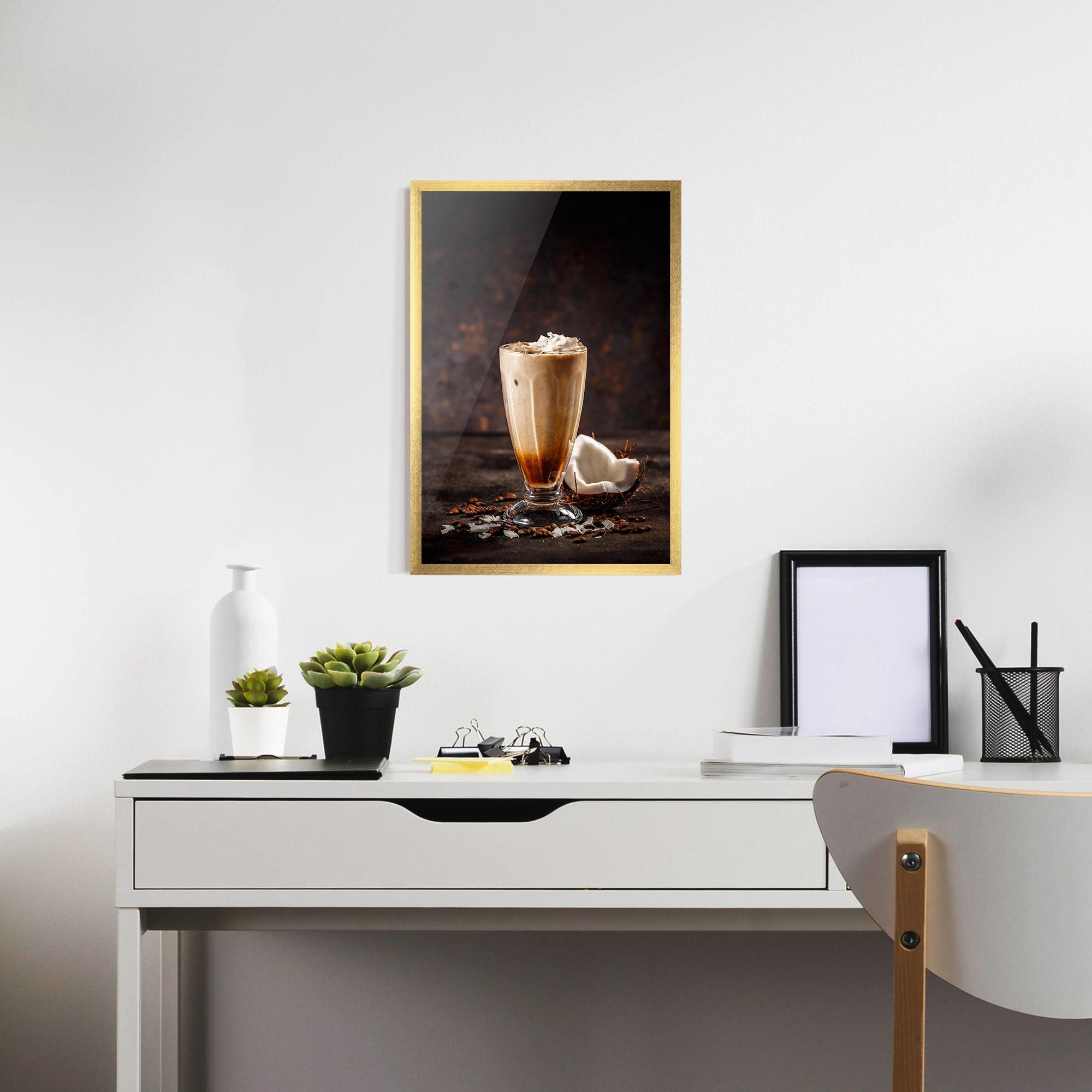 Poster Înrămat Tasty Coconut Coffee mockup 7