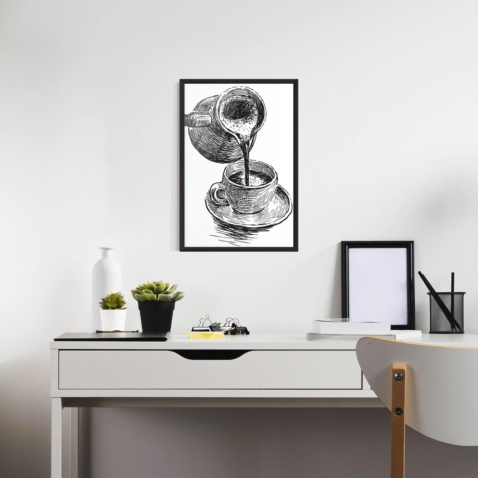 Poster Înrămat Coffee Serving mockup 7