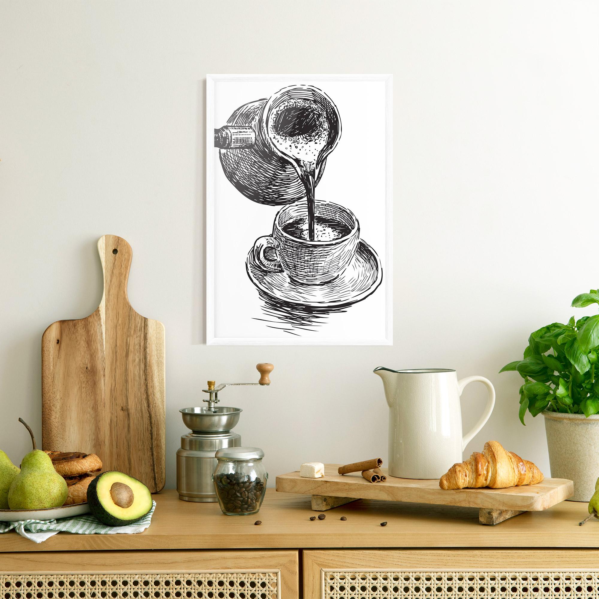 Poster Înrămat Coffee Serving mockup 8
