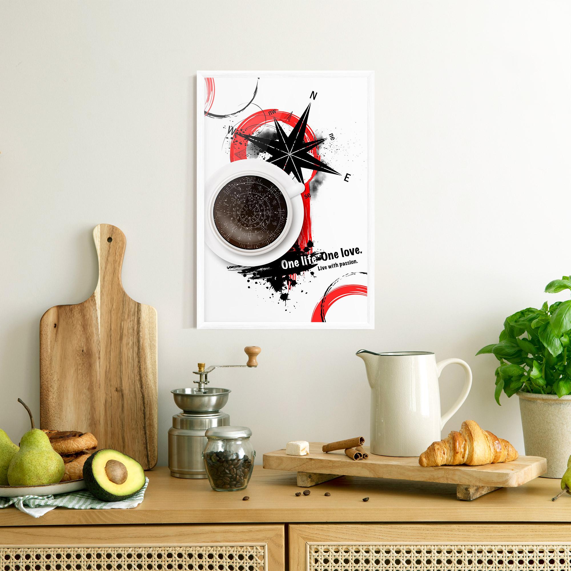 Poster Înrămat Live With Passion mockup 8