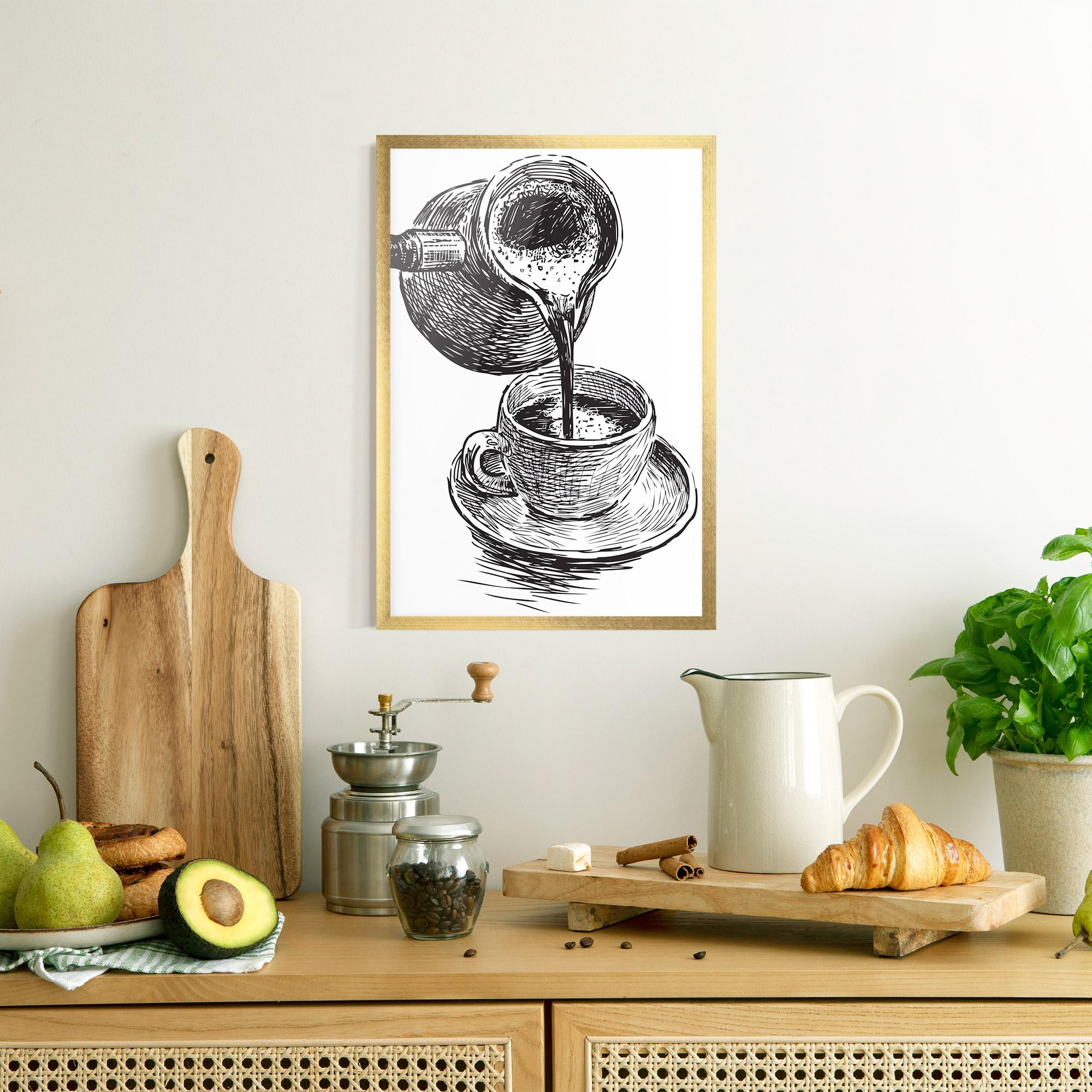 Poster Înrămat Coffee Serving mockup 8