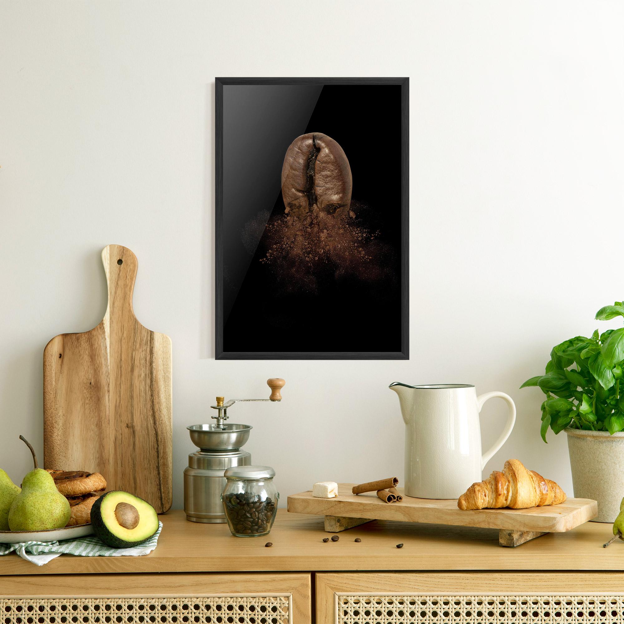 Poster Înrămat Coffee Bean Explosion mockup 8