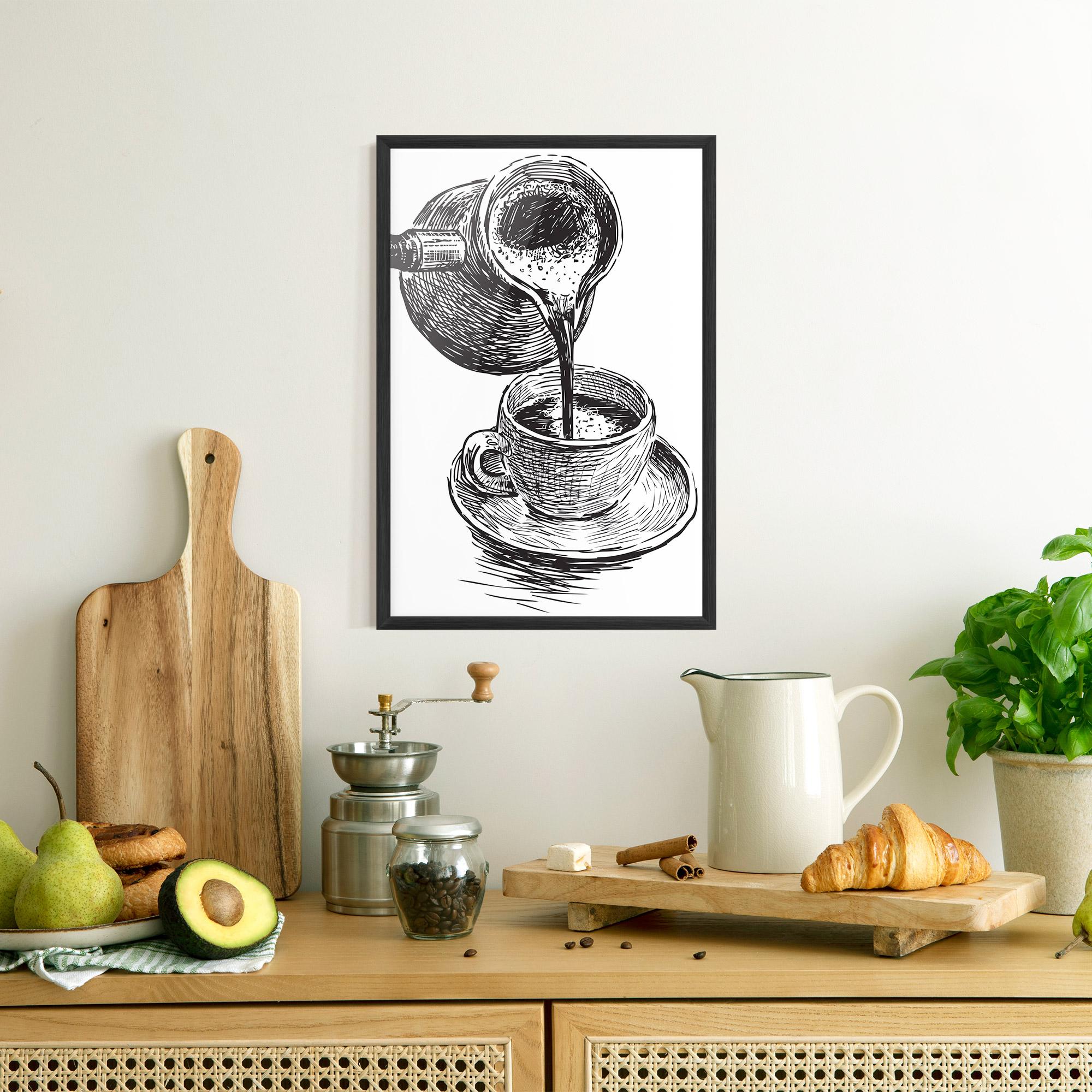 Poster Înrămat Coffee Serving mockup 8