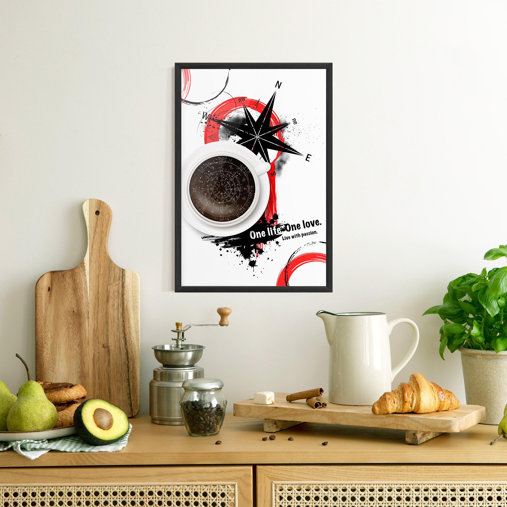 Poster Înrămat Live With Passion mockup 8