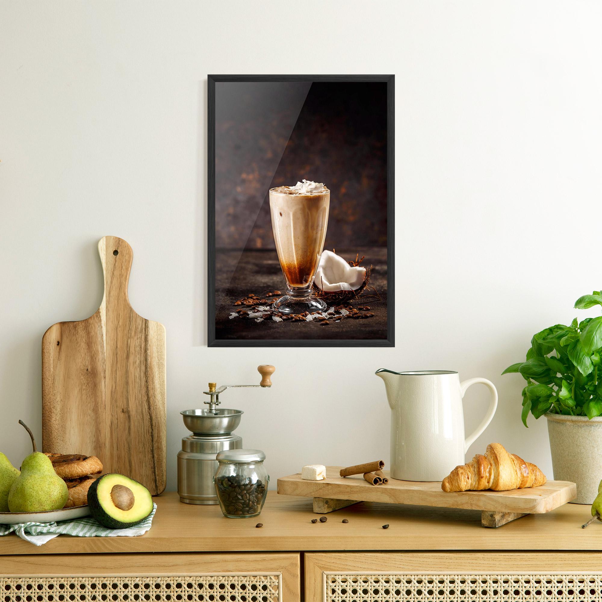 Poster Înrămat Tasty Coconut Coffee mockup 8
