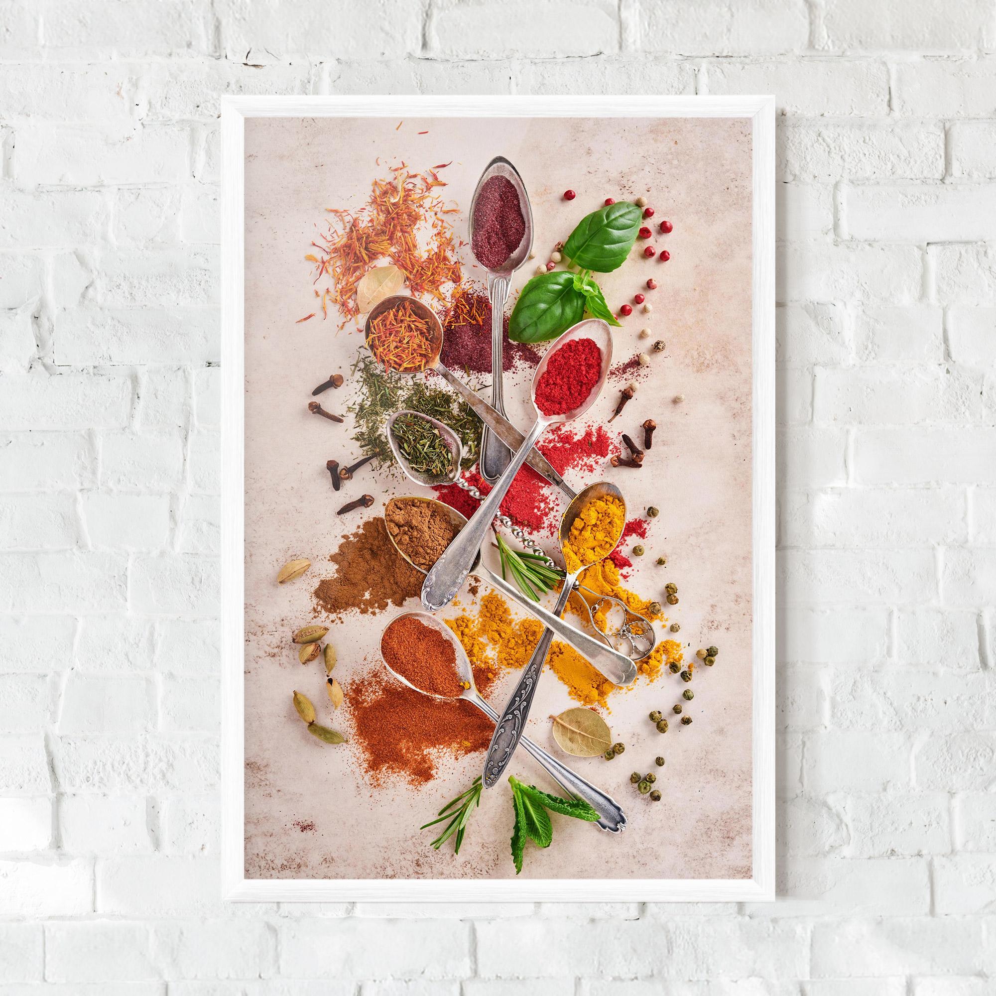 Poster Înrămat Colorful Spices Cooking mockup 0