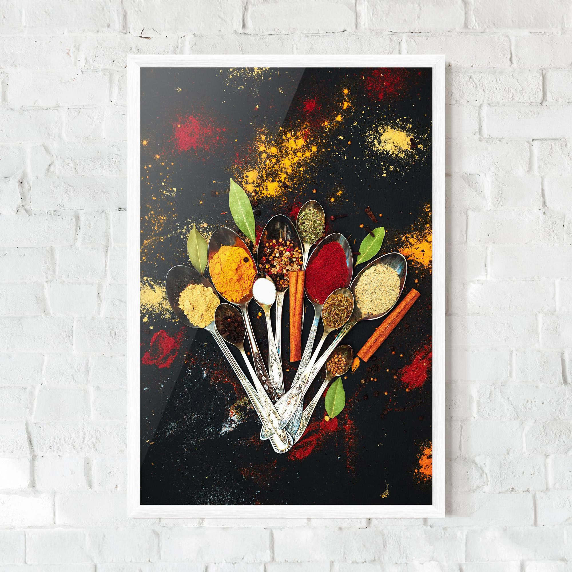 Poster Înrămat Cooking Spices Spoons mockup 0