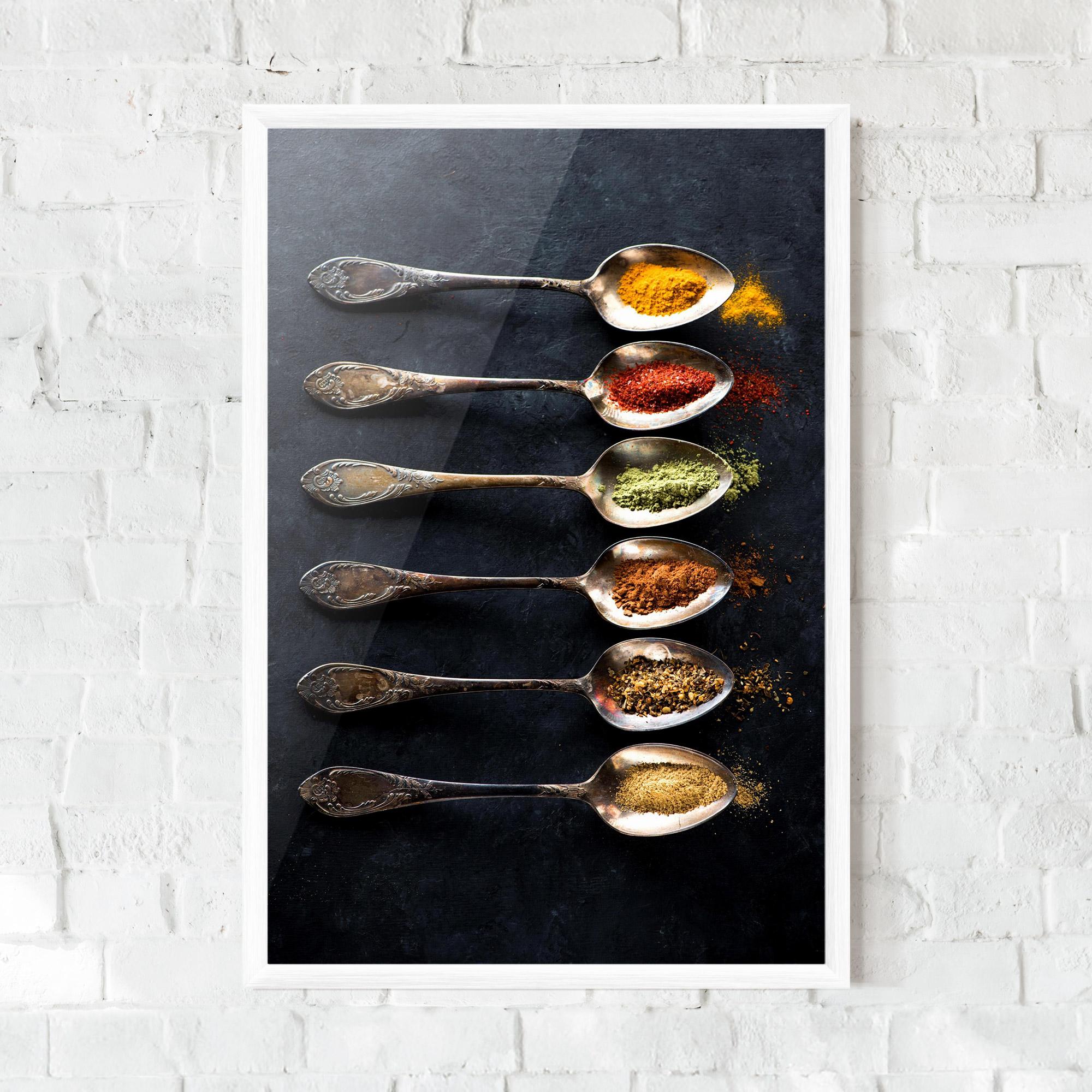 Poster Înrămat Spices Herbs Spoons mockup 0