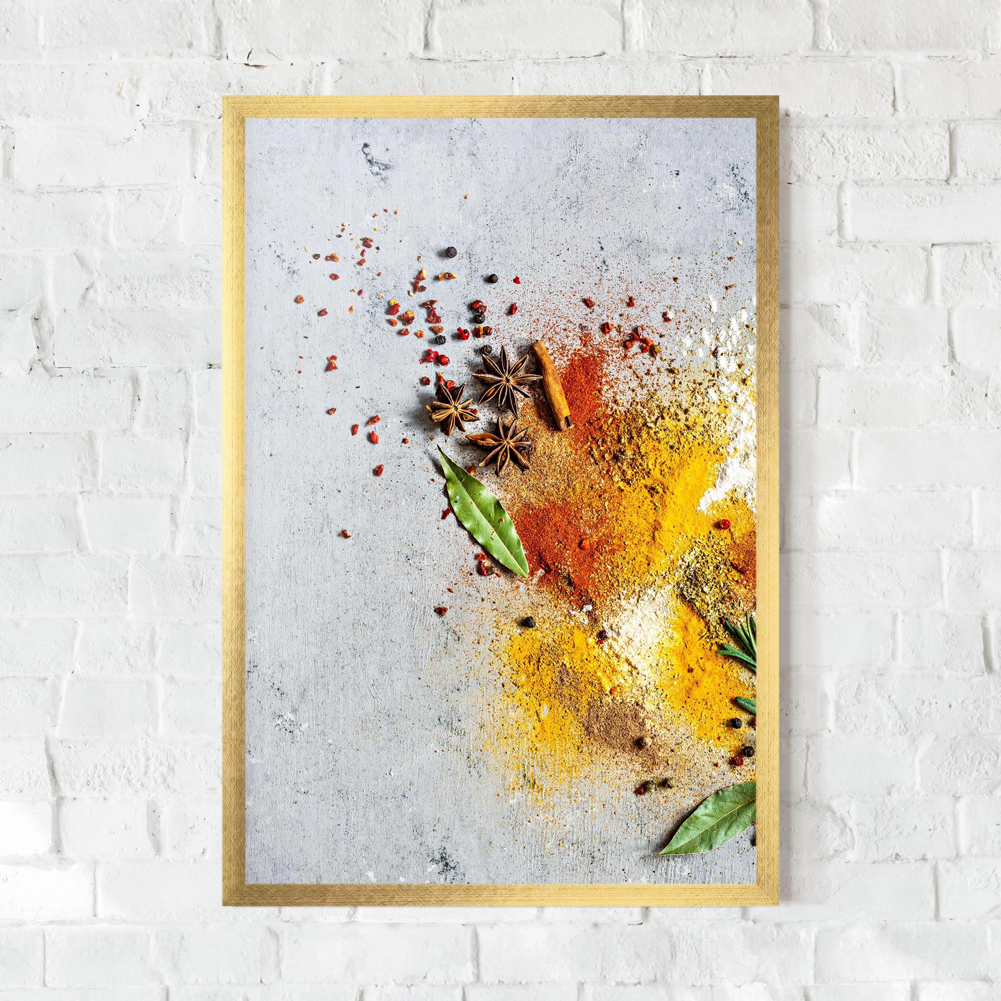 Poster Înrămat Spice Powders mockup 0