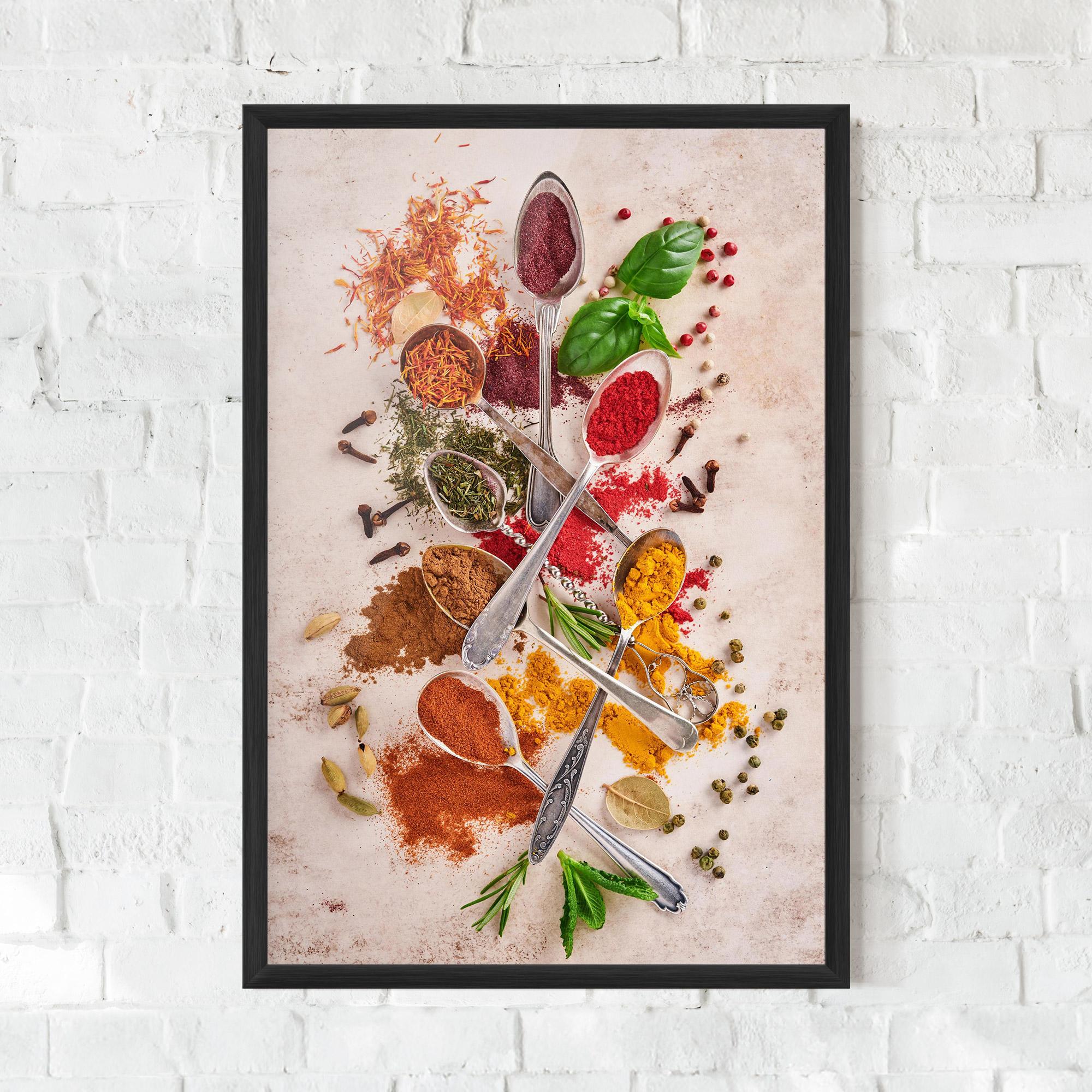 Poster Înrămat Colorful Spices Cooking mockup 0