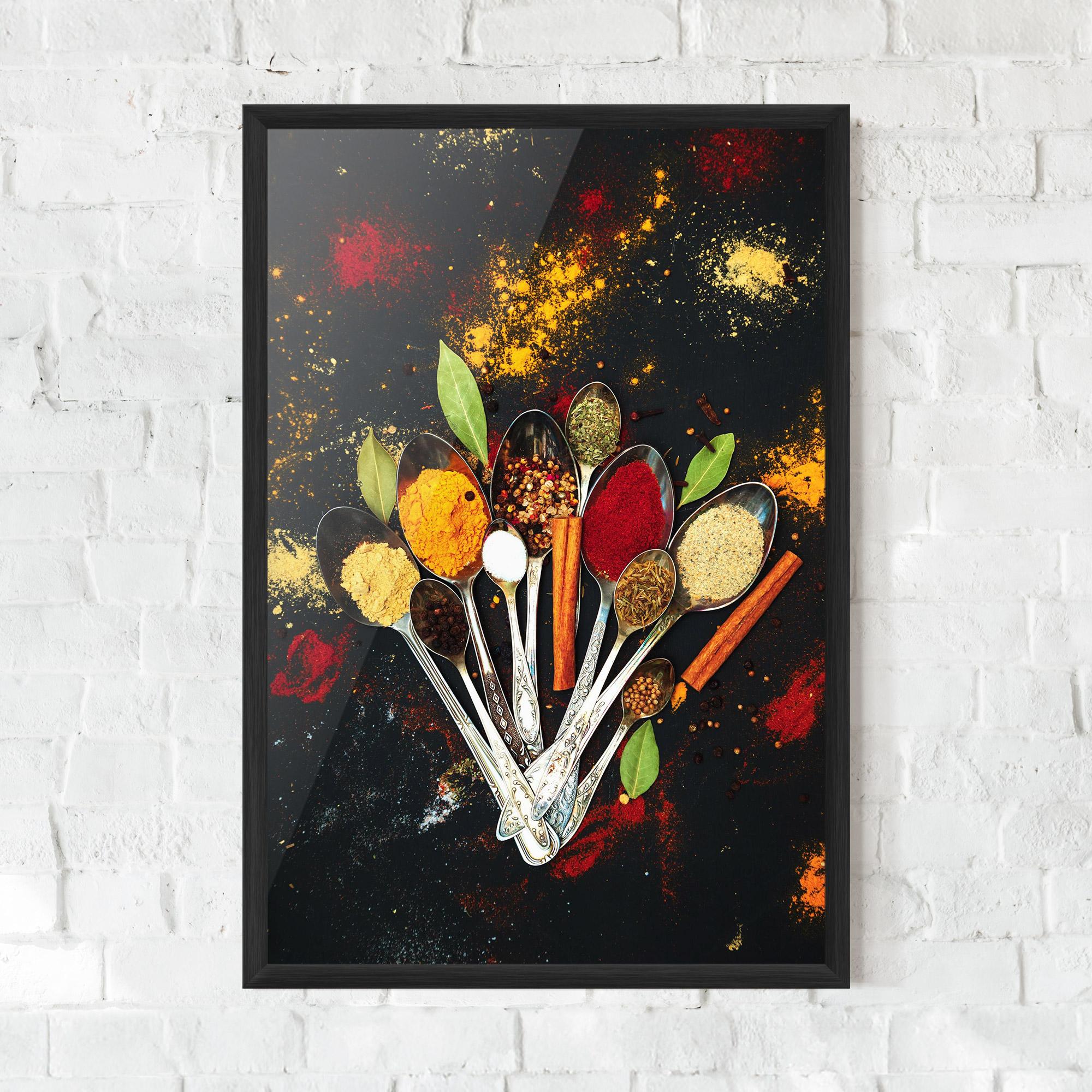 Poster Înrămat Cooking Spices Spoons mockup 0
