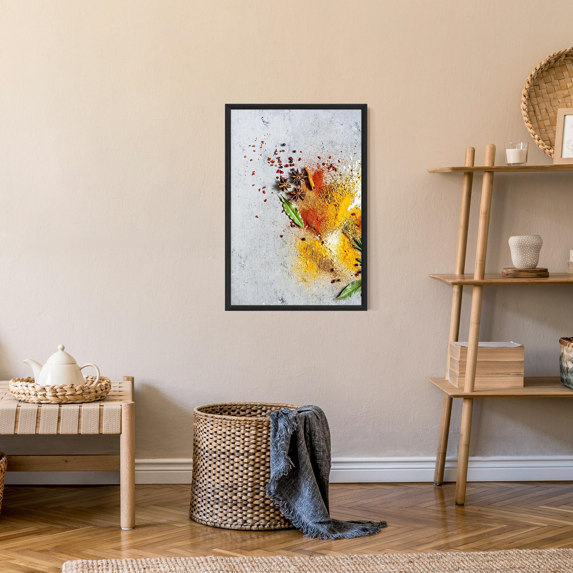 Poster Înrămat Spice Powders mockup 9