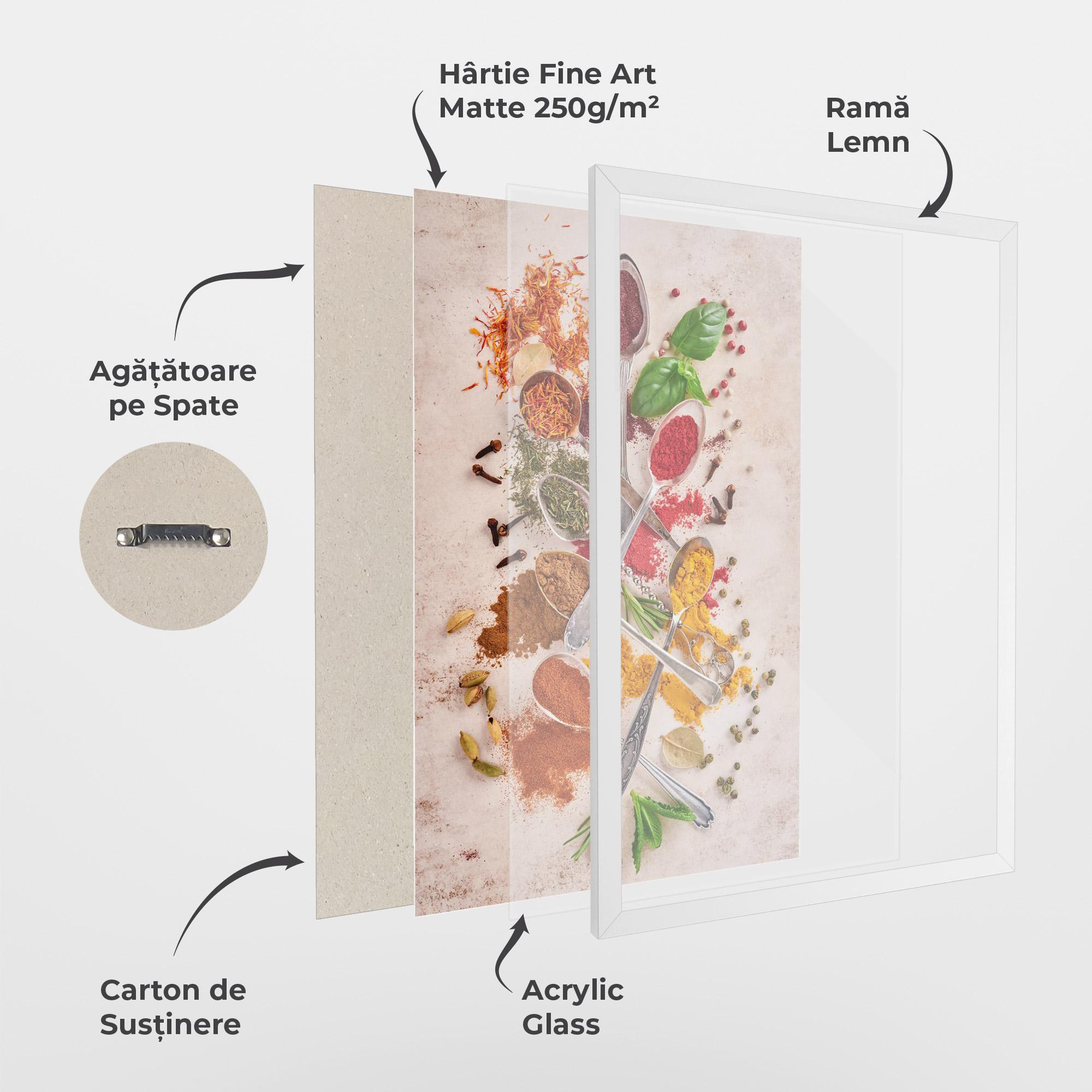 Poster Înrămat Colorful Spices Cooking mockup 1