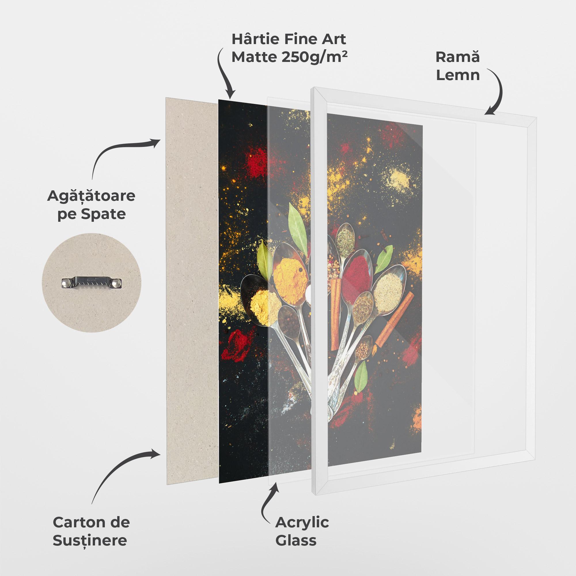 Poster Înrămat Cooking Spices Spoons mockup 1