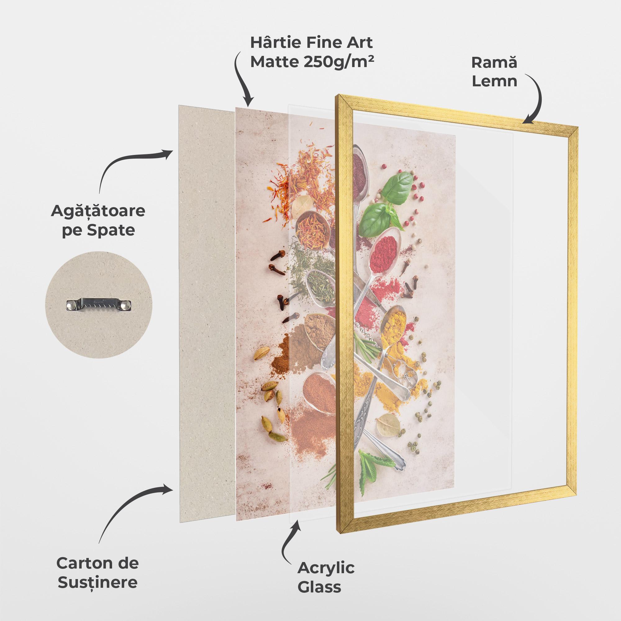 Poster Înrămat Colorful Spices Cooking mockup 1