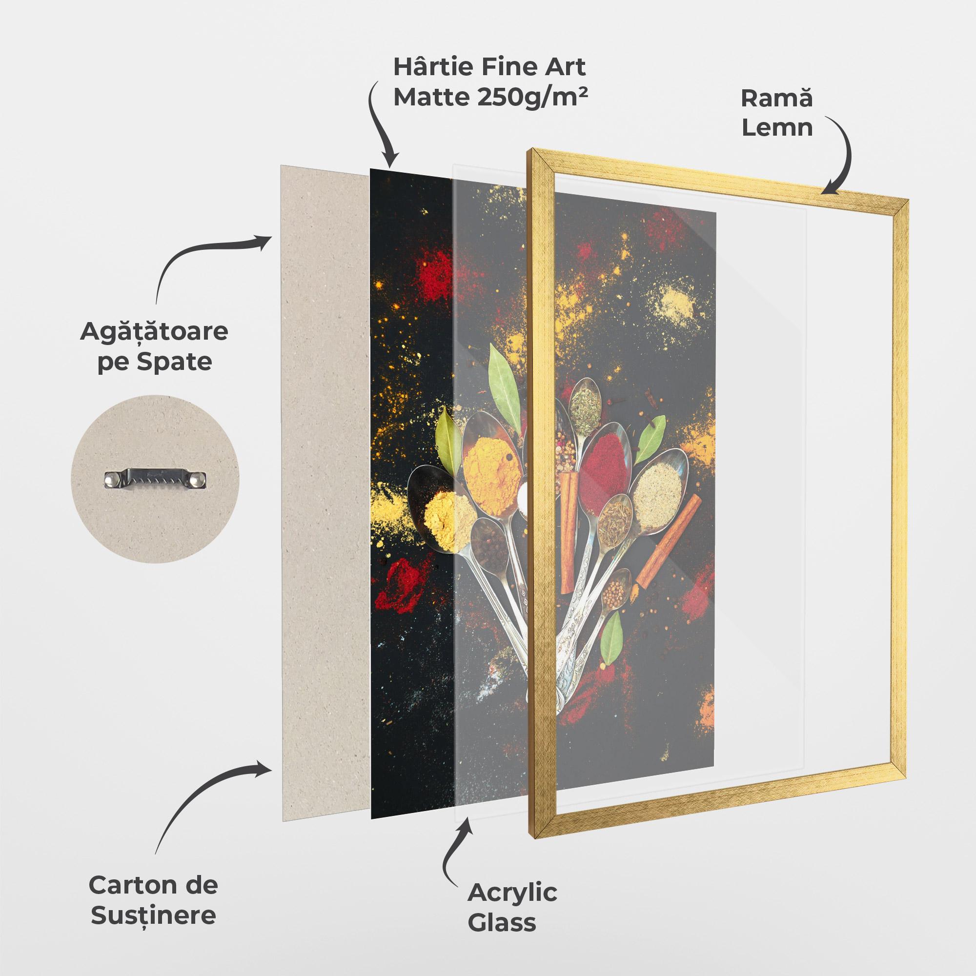 Poster Înrămat Cooking Spices Spoons mockup 1