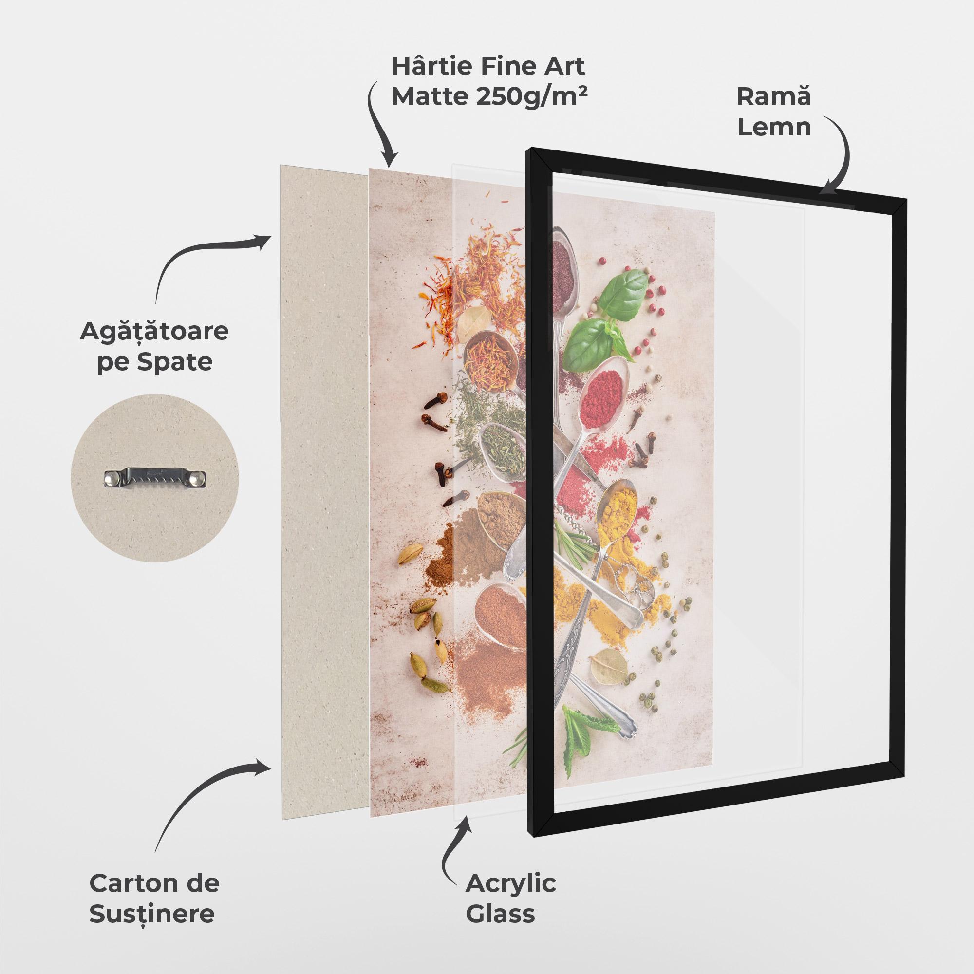 Poster Înrămat Colorful Spices Cooking mockup 1