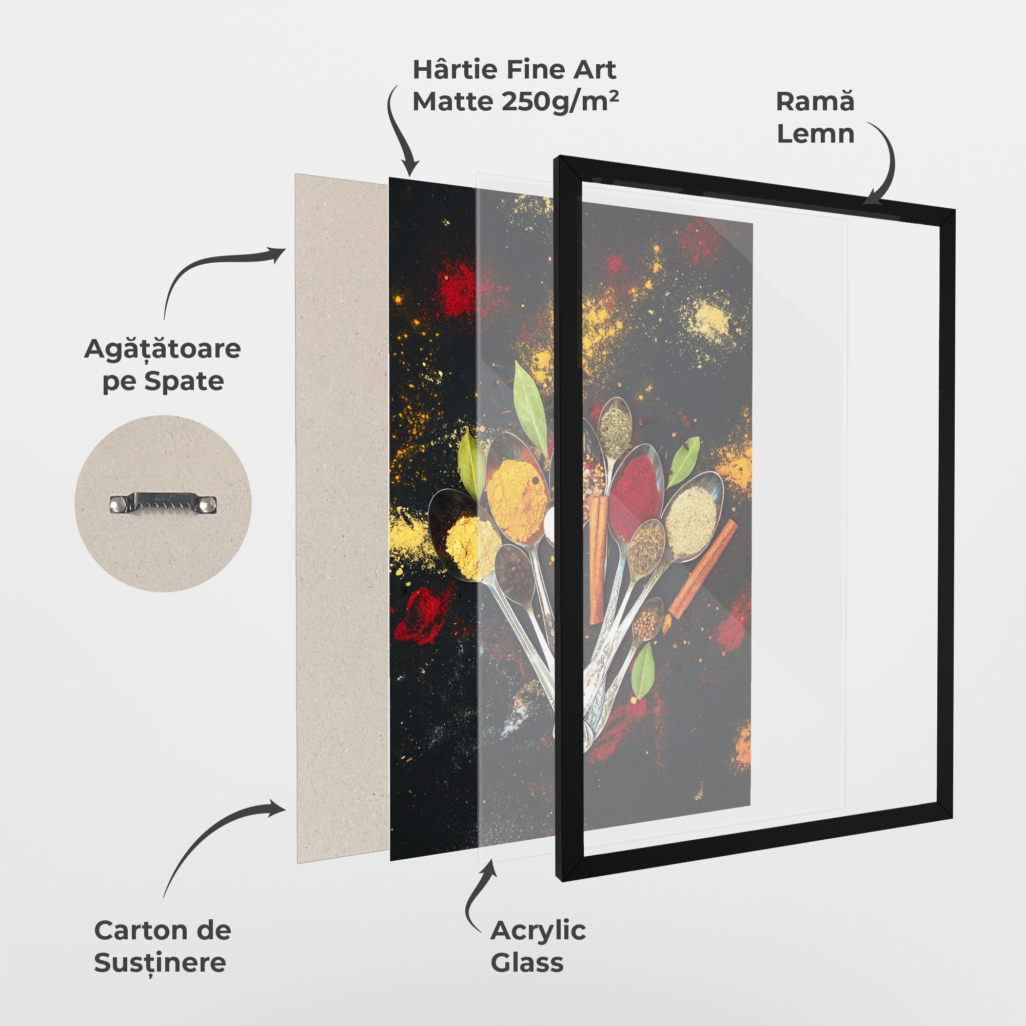 Poster Înrămat Cooking Spices Spoons mockup 1